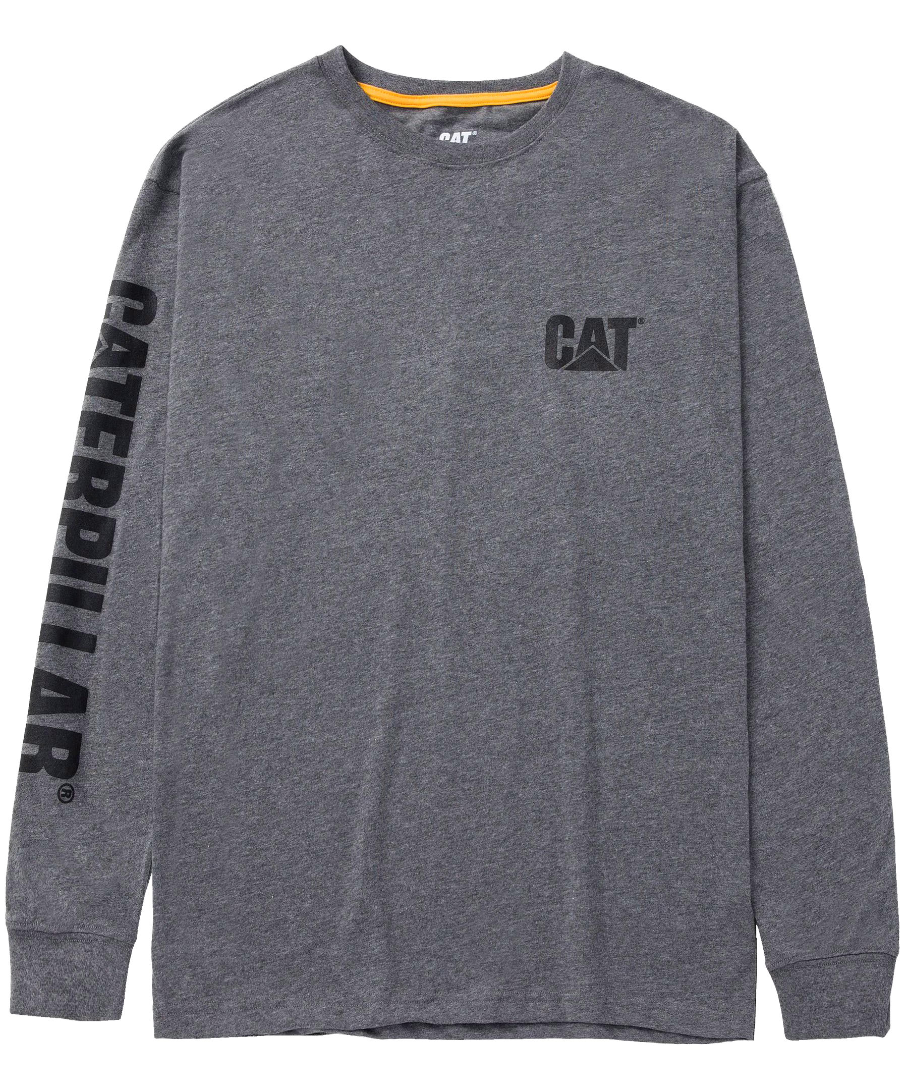 CAT Trademark Banner Long Sleeve Cotton T Shirt
