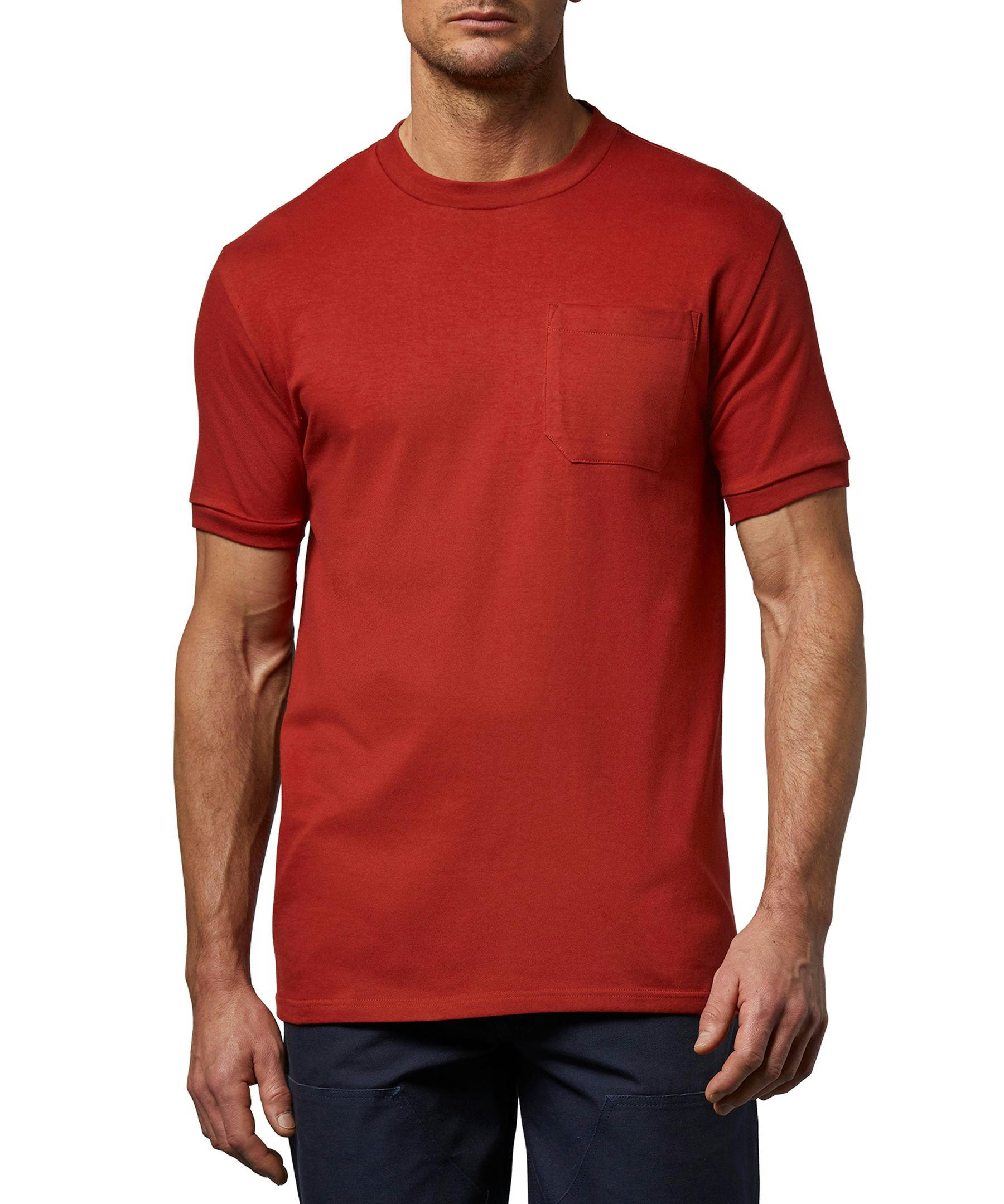 Aggressor Men's Crewneck Short Sleeve Solid Work T-Shirt With FRESHTECH