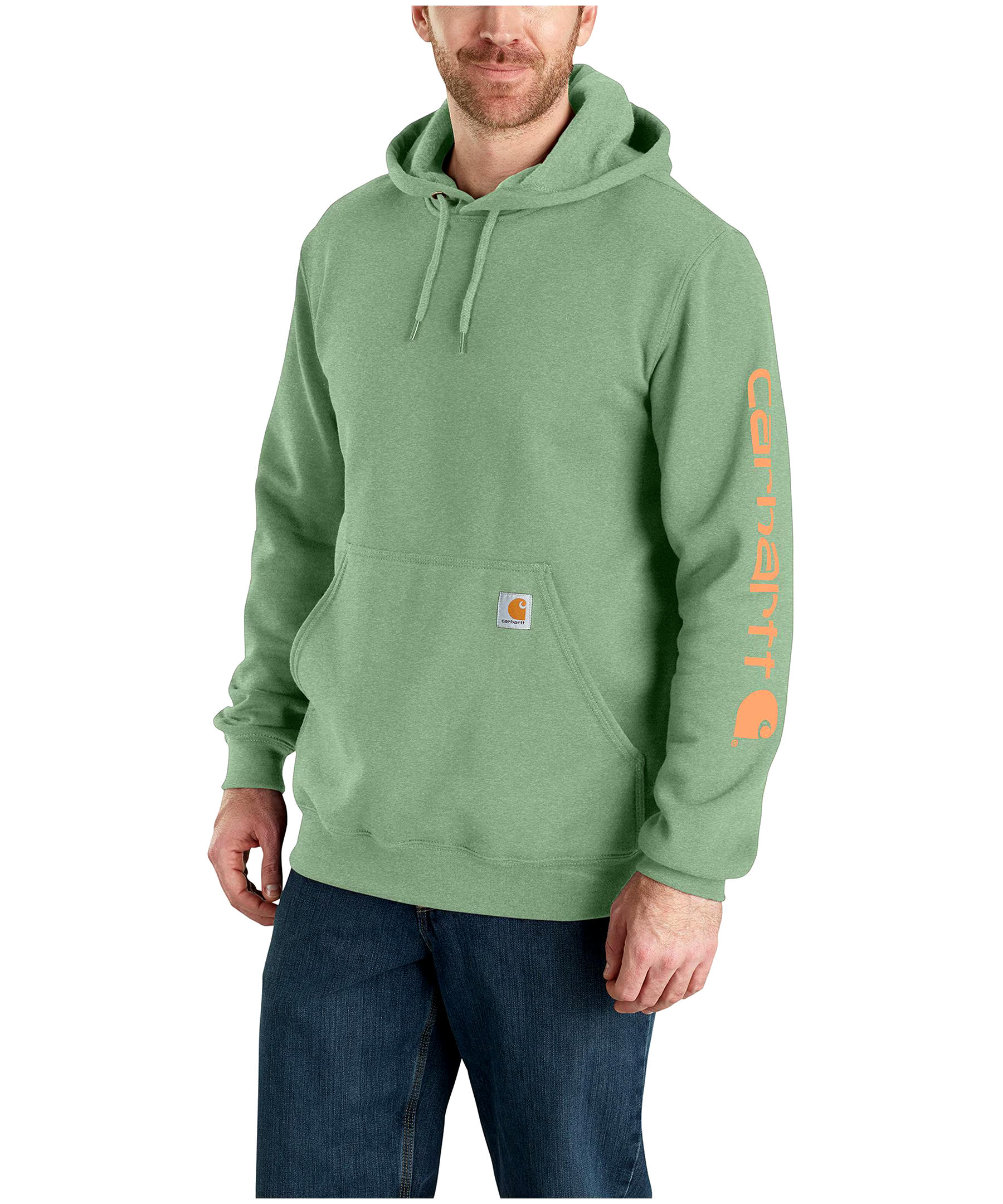Carhartt Men's Midweight Hooded Logo Sleeve Sweatshirt