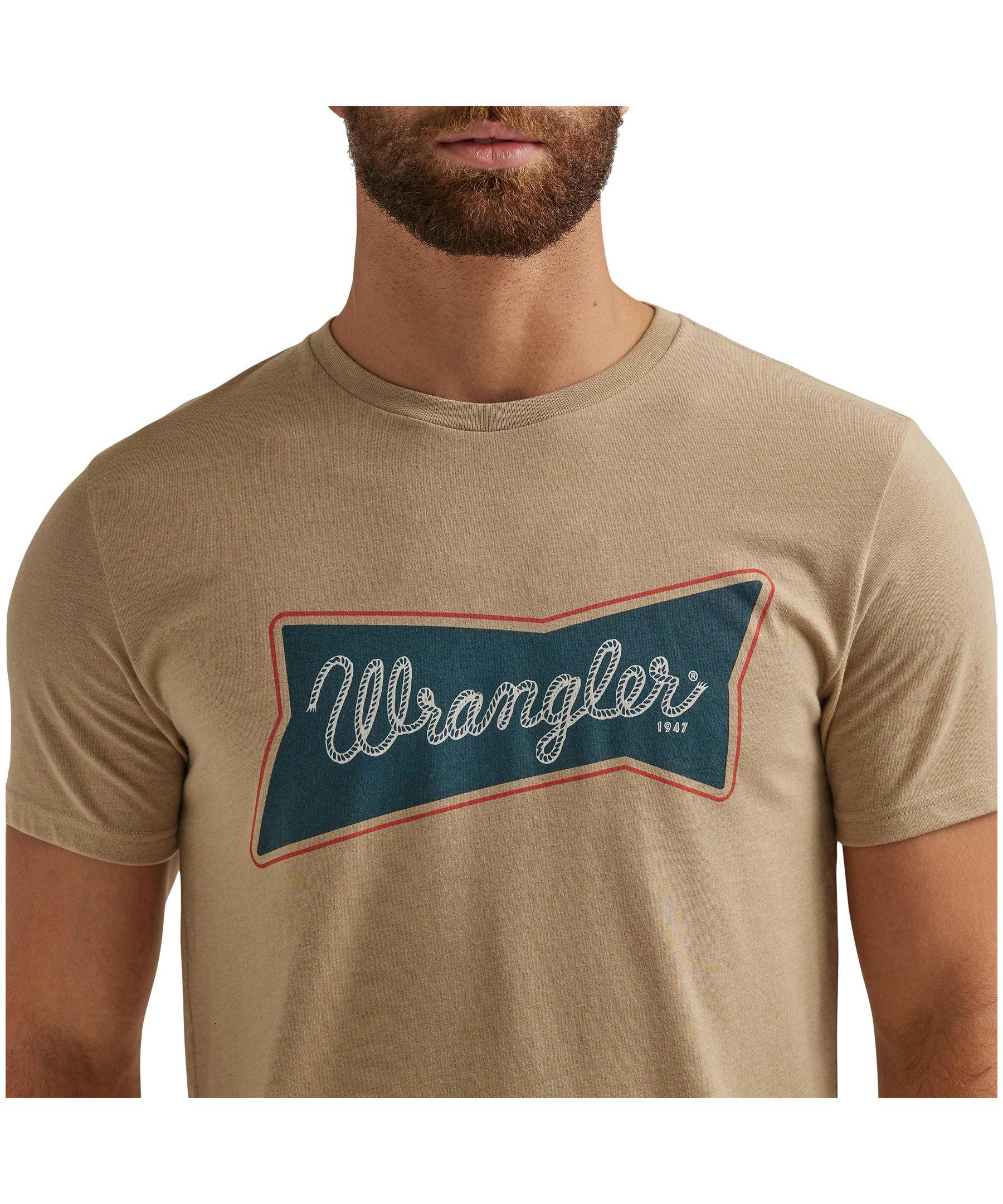 Wrangler Men's Rope Graphic Logo Short Sleeve T Shirt