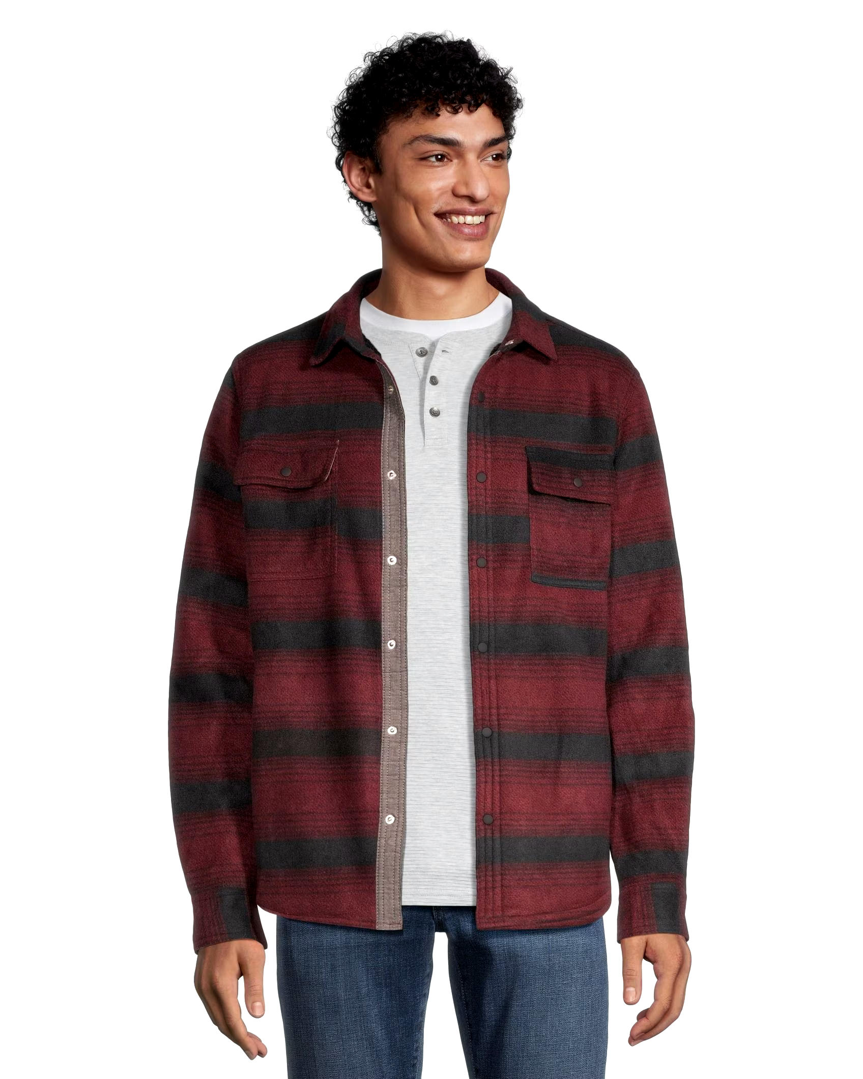 Voyager Men's Sherpa Lined Fleece Shacket