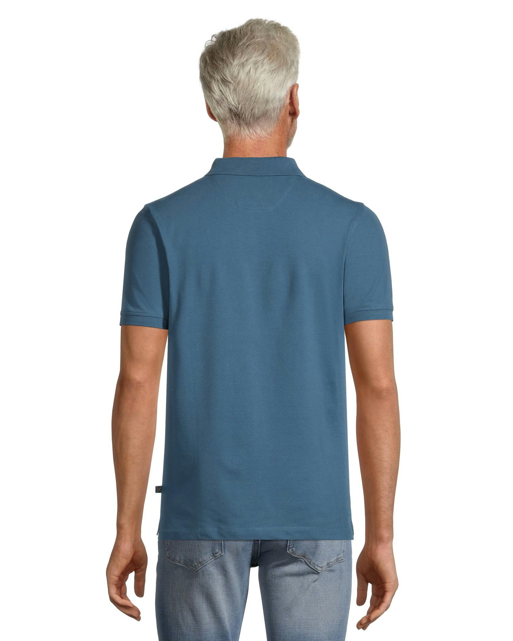 Denver Hayes Men's 50 Wash Short Sleeve Classic Fit Stretch Pique Polo Shirt