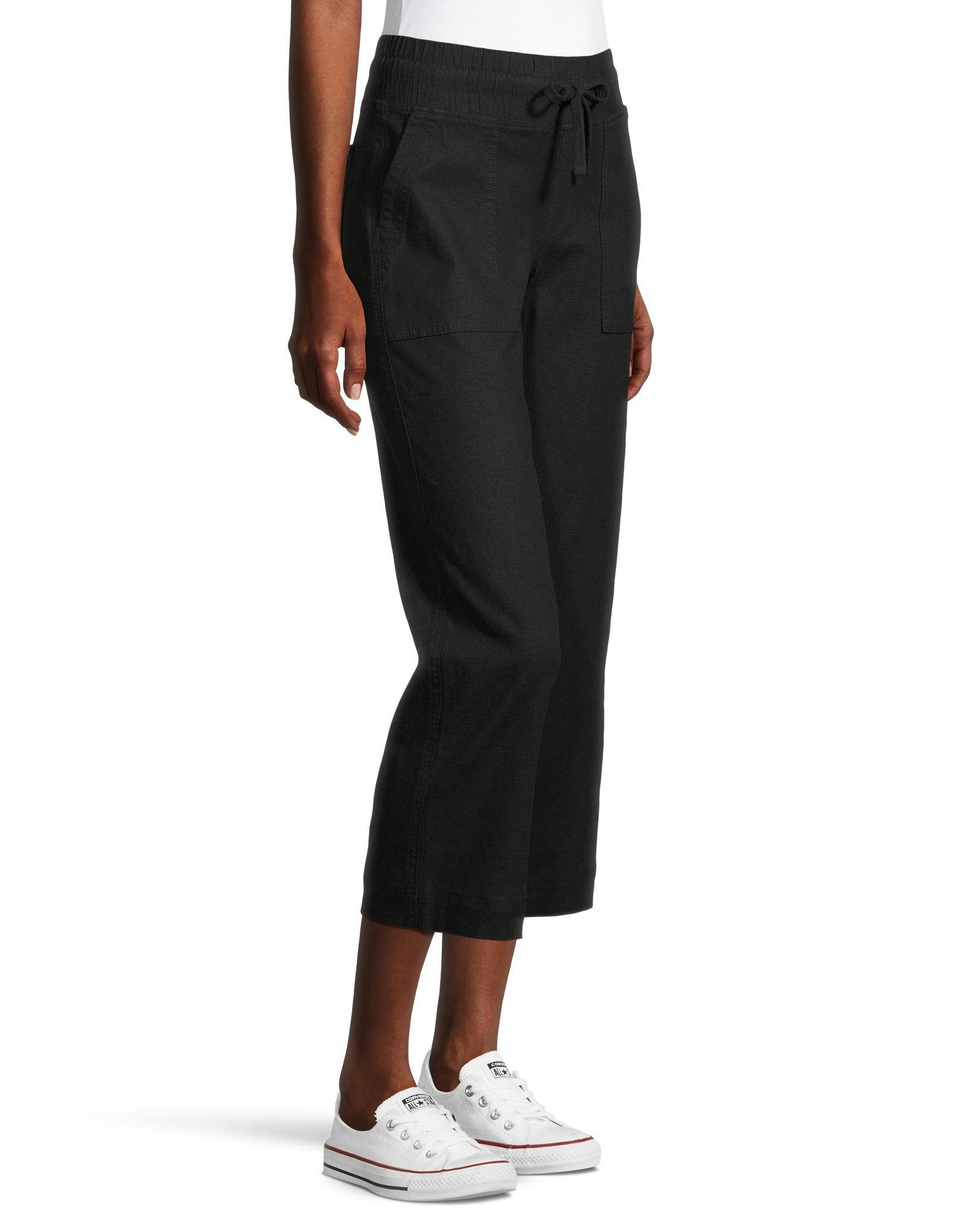 Denver Hayes Women's Mid Rise Wide Leg Crop Pants