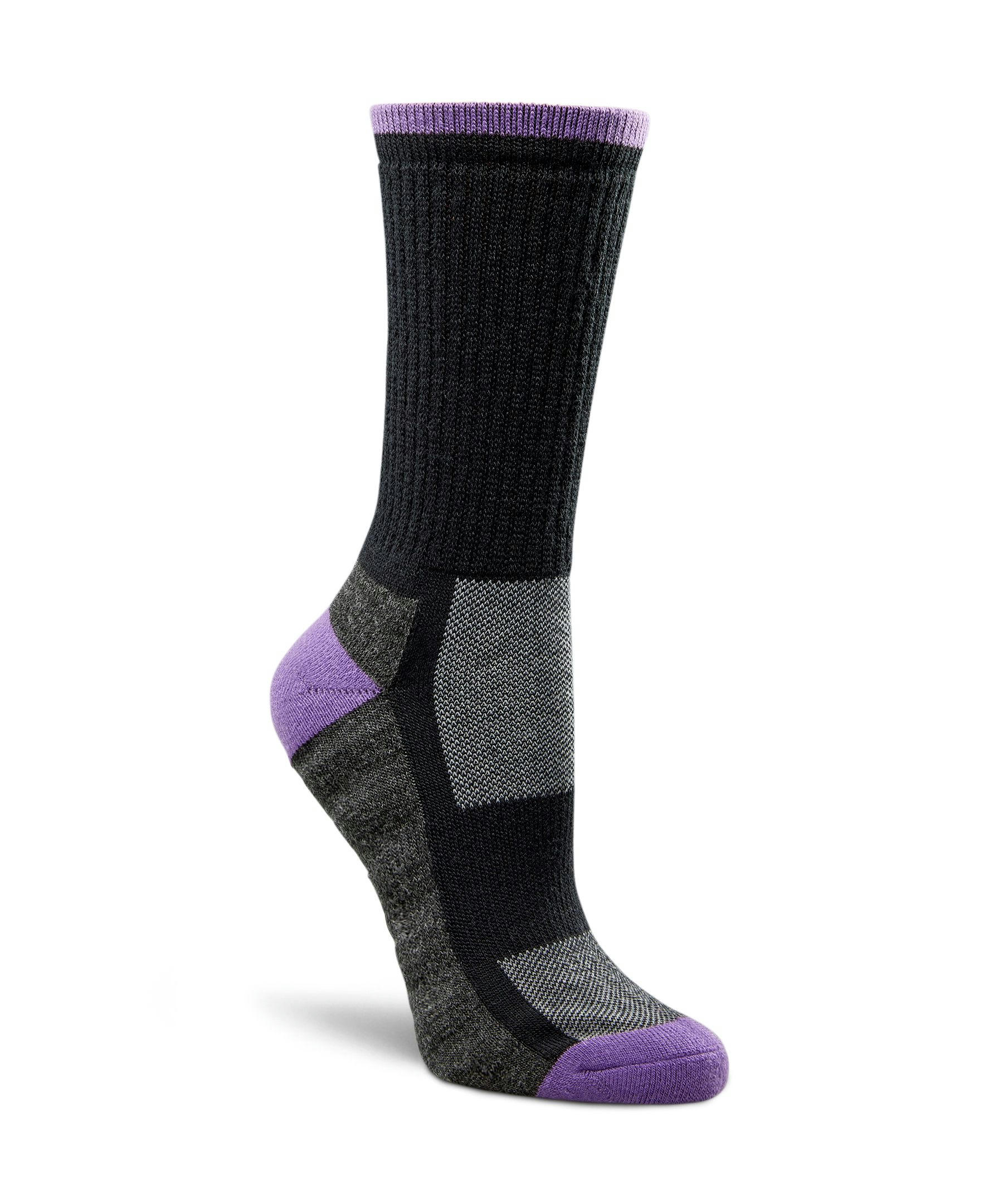 WindRiver Women's Wool Blend Quad Comfort Hiking Crew Socks