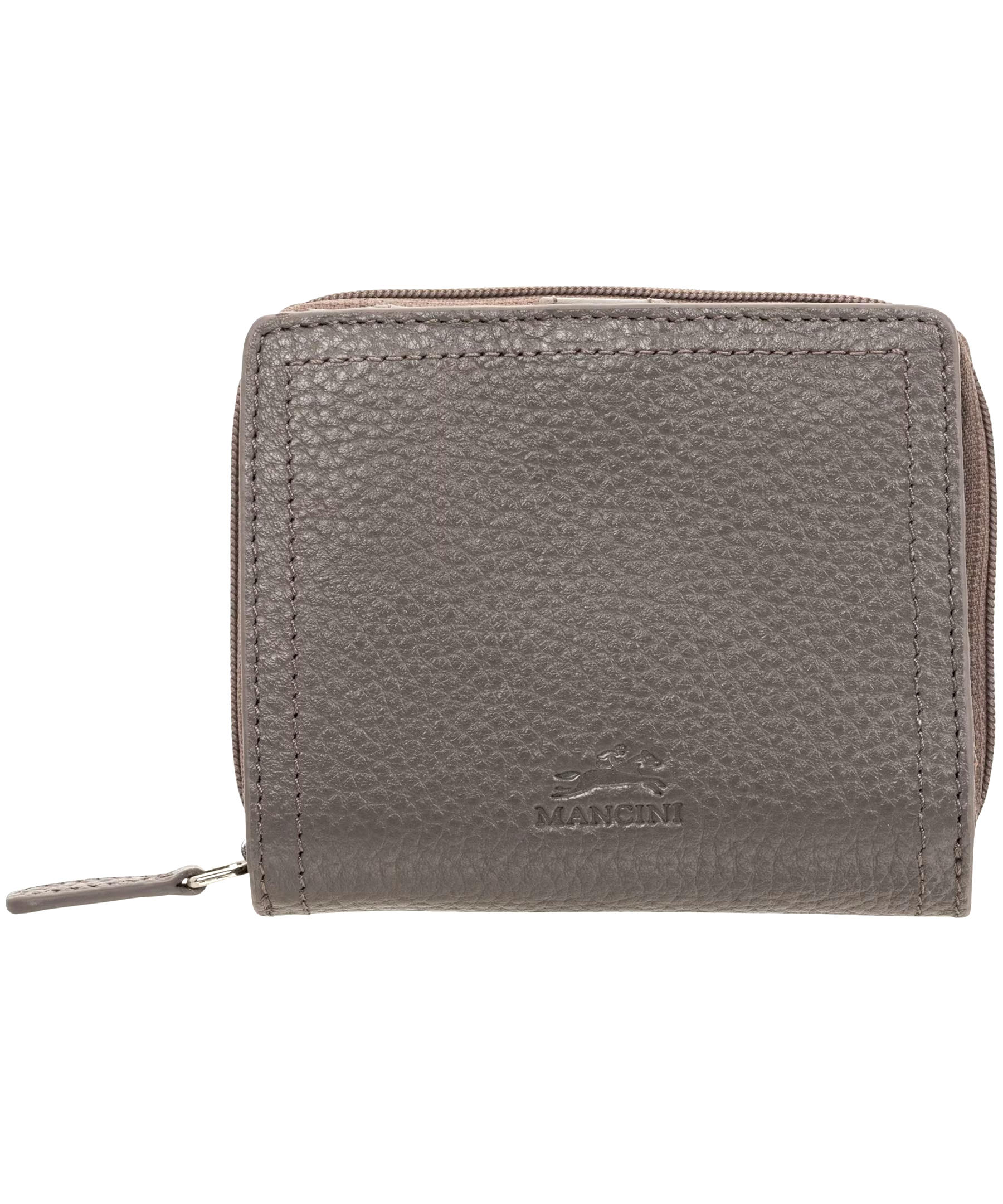 Mancini Leather Goods Women's Peblled RFID Secure Small Clutch Wallet