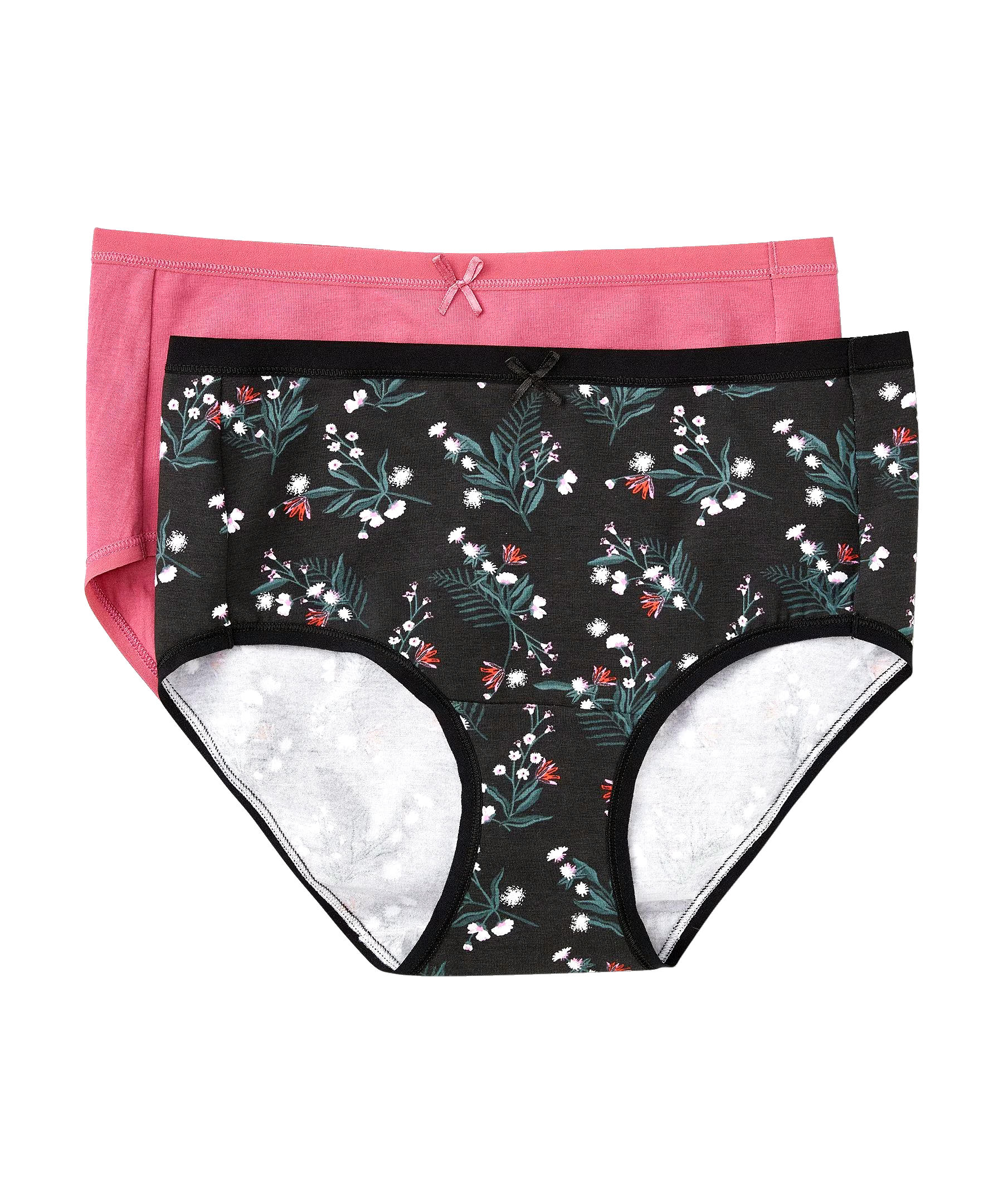 Denver Hayes Women's 2 Pack Cotton Stretch Modern Brief Underwear