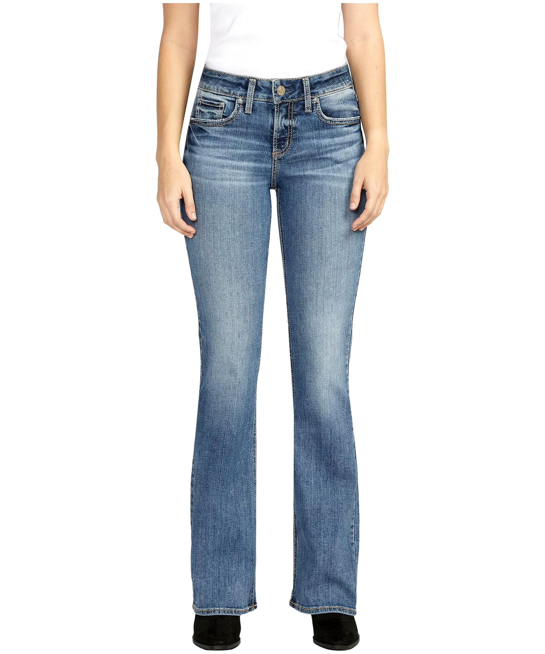 Silver Women's Suki Mid Rise Curvy Fit Bootcut Jeans
