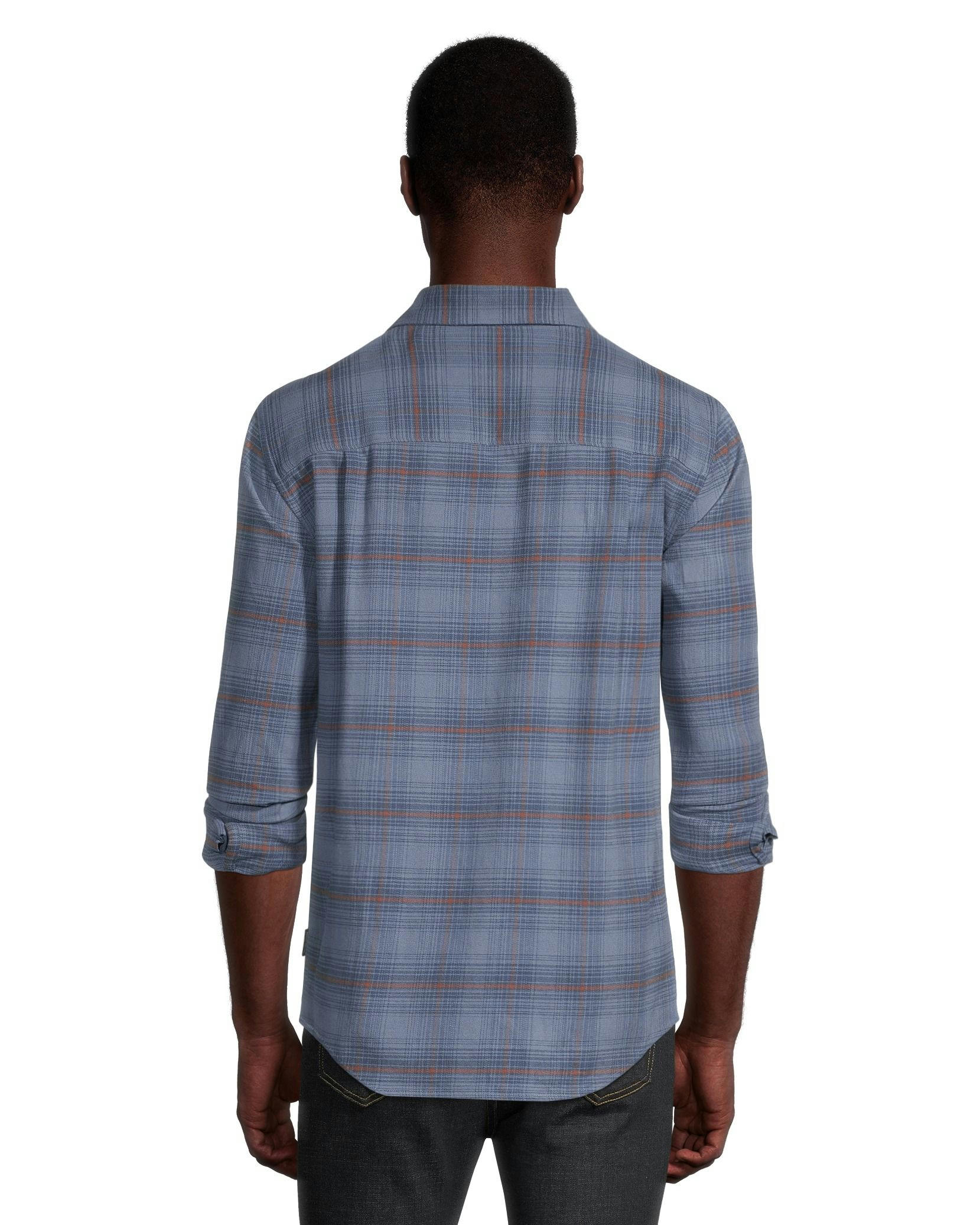 WindRiver Men's Stretch Regular Fit Basic Flannel Shirt