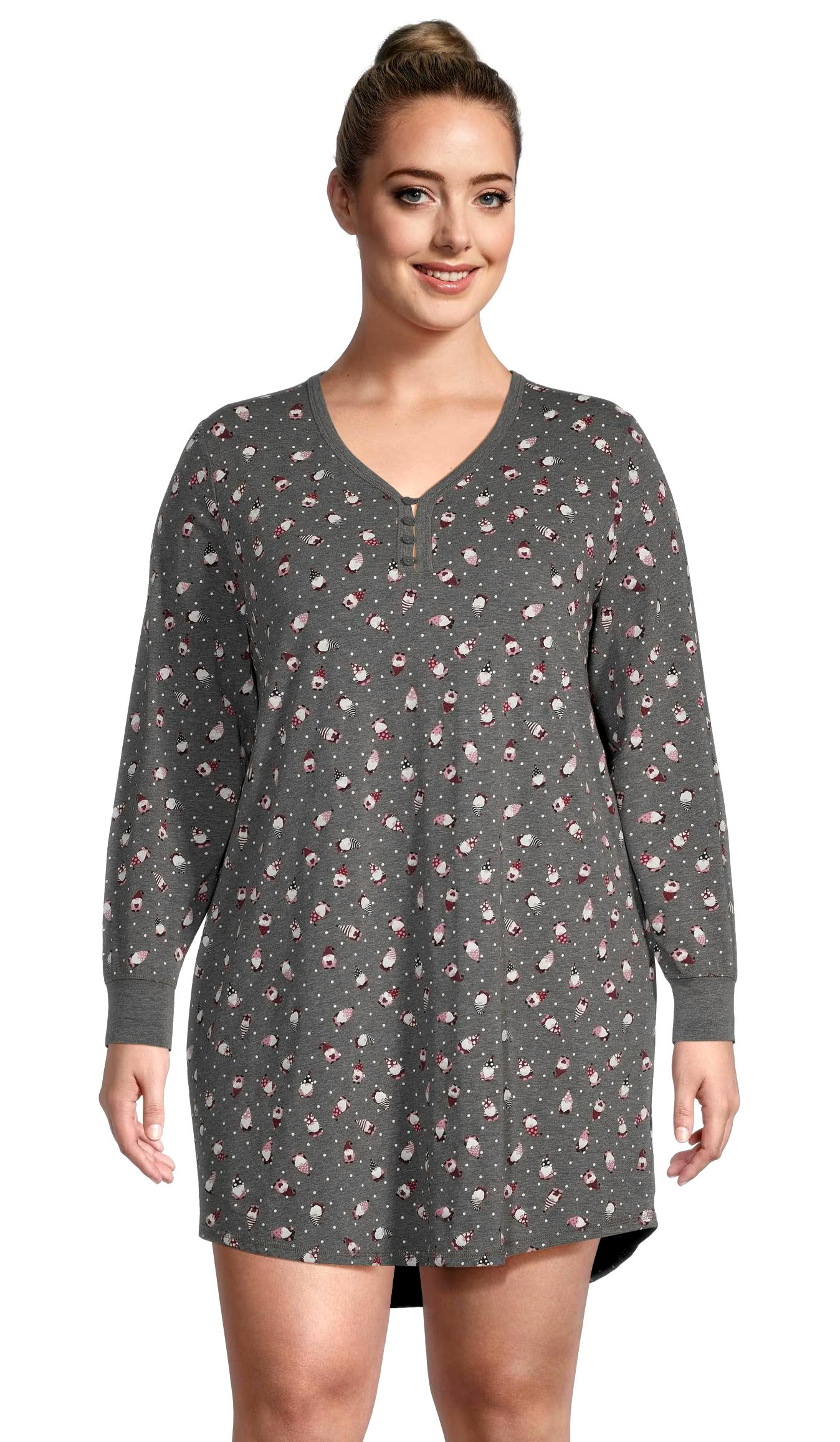 Denver Hayes Women's Jersey Henley Night Shirt