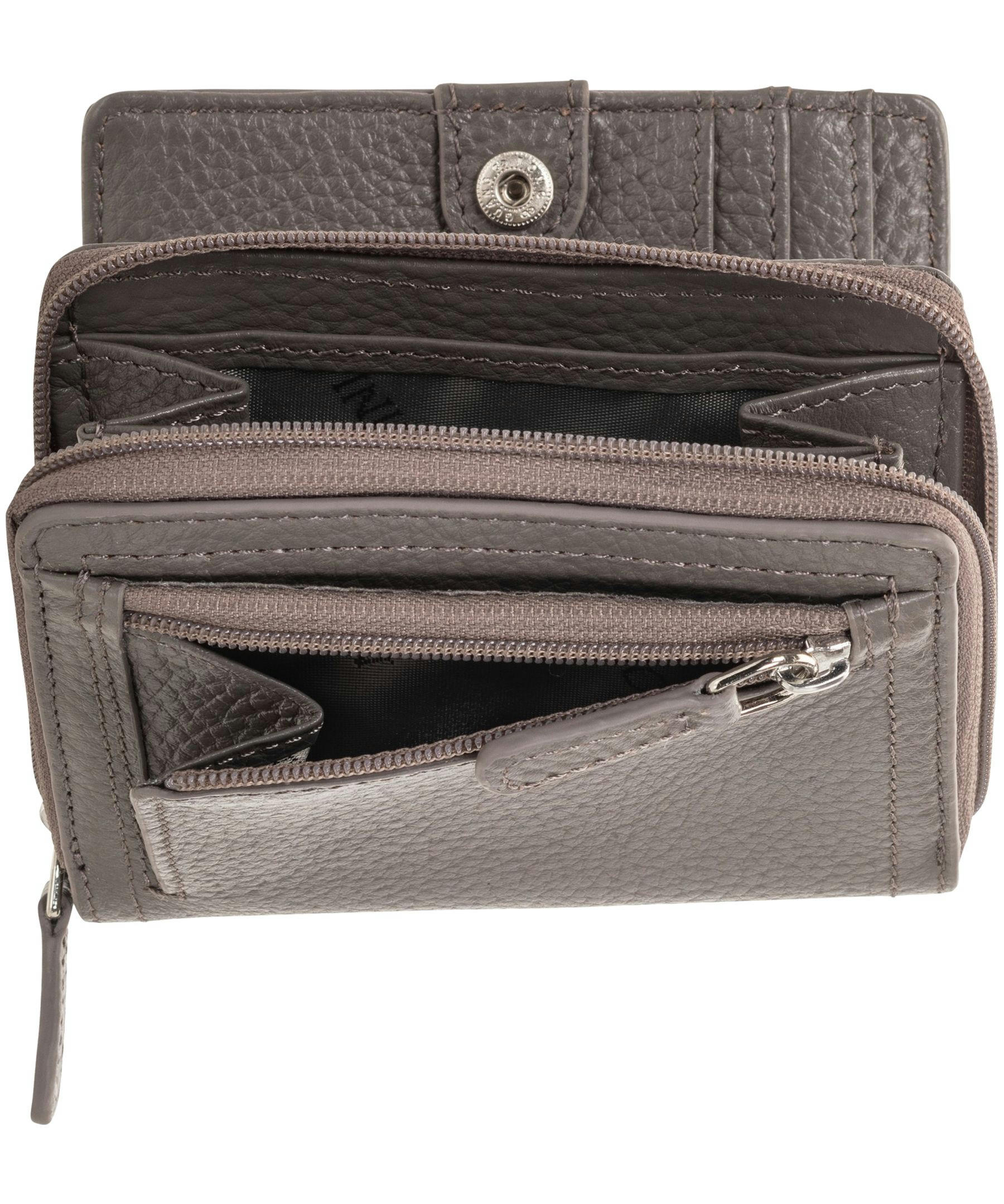 Mancini Leather Goods Women's Peblled RFID Secure Small Clutch Wallet