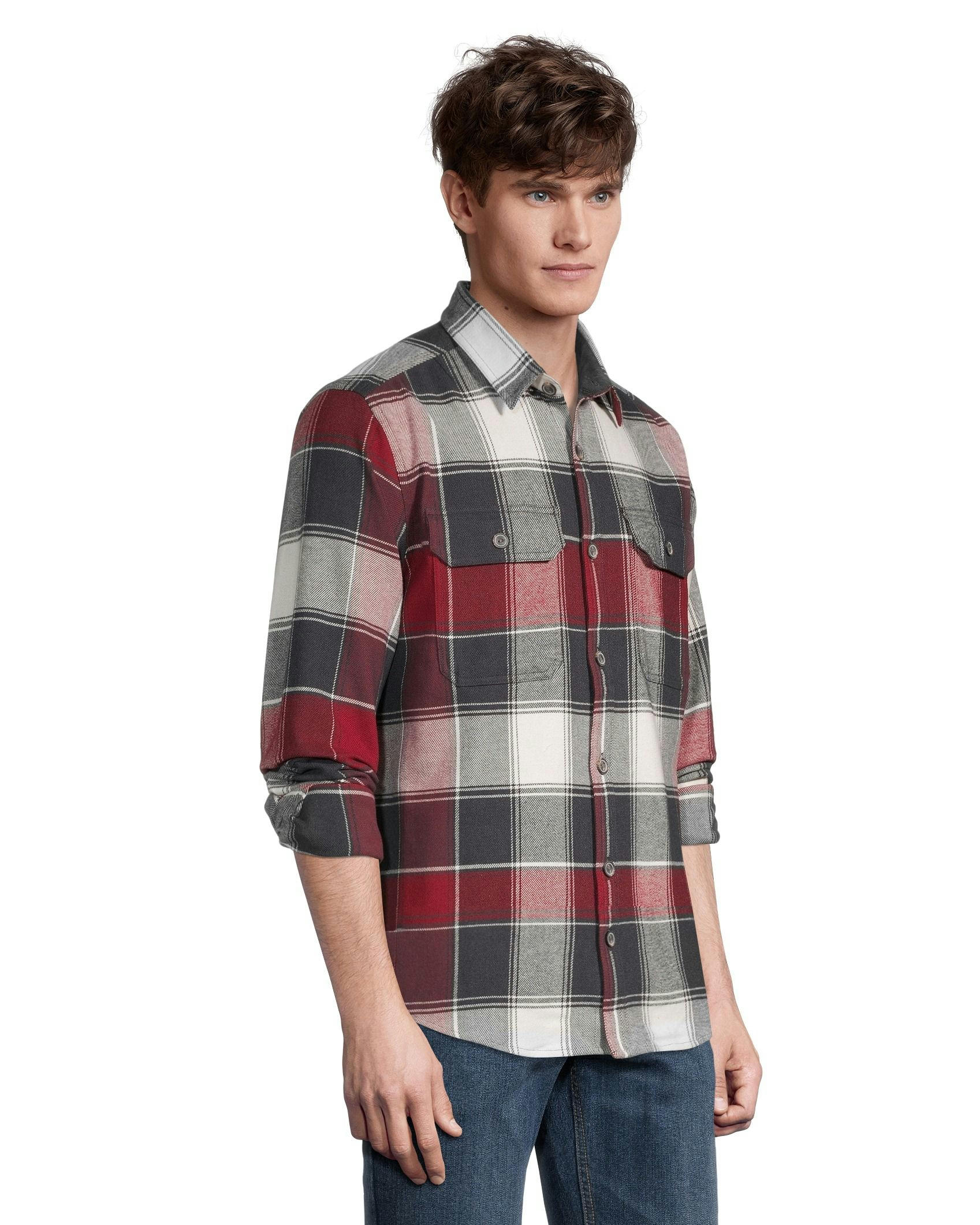 WindRiver Men's Heritage Fashion Stretch Flannel Shirt