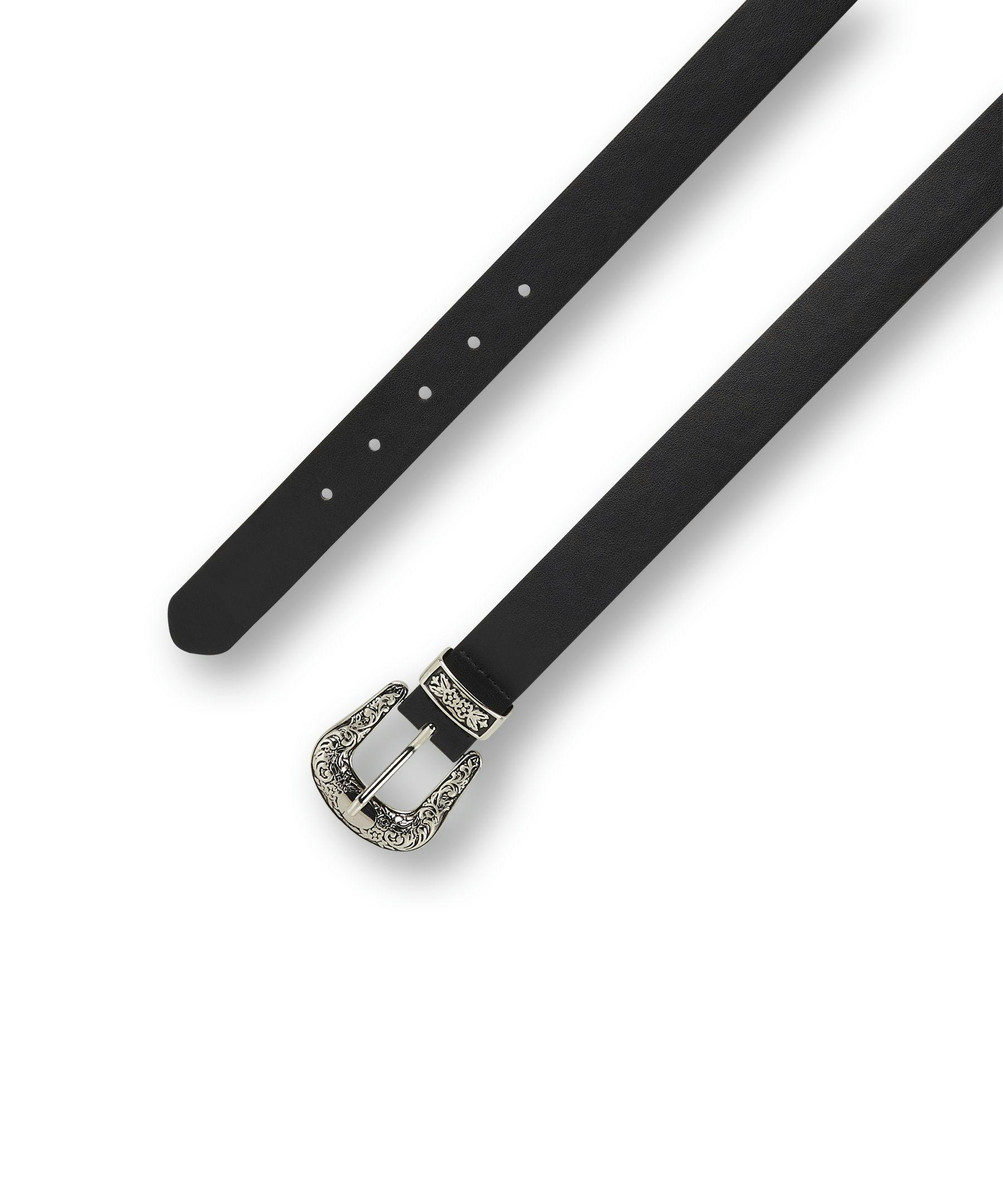 Denver Hayes Women's 1 Inch Leather Belt with 2 Piece Buckle