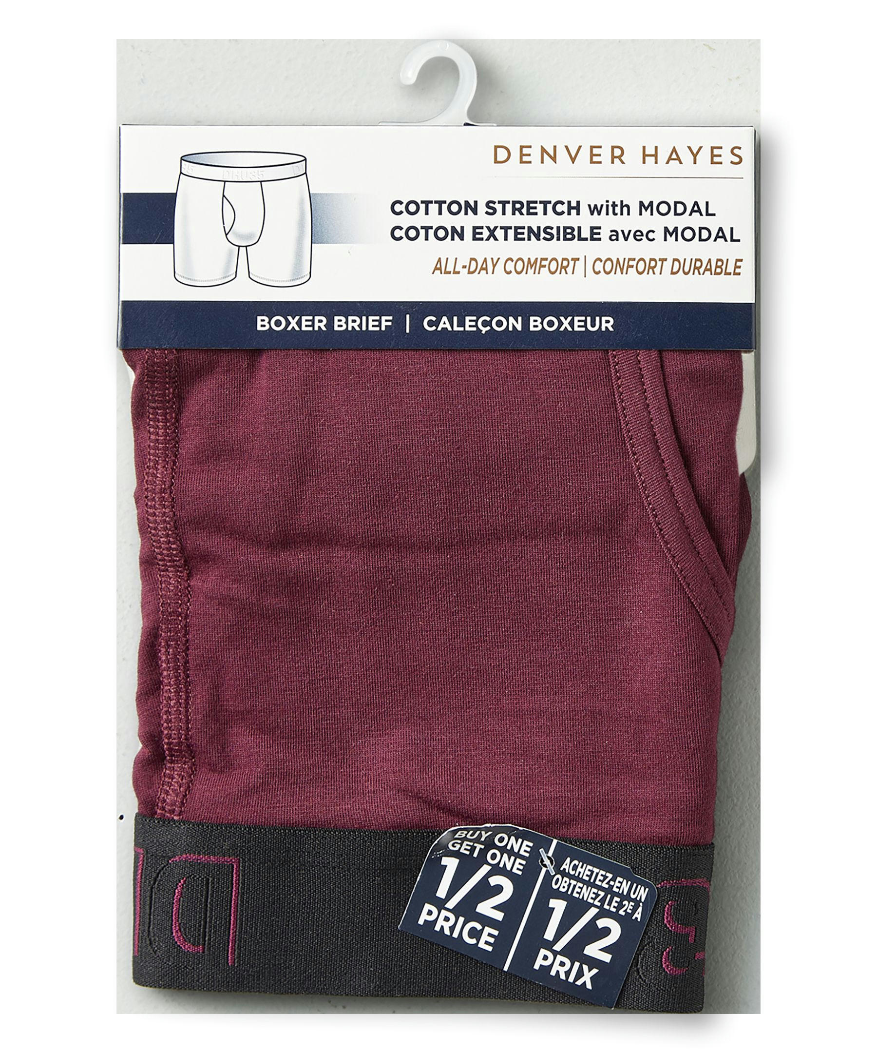Denver Hayes Men's All Day Comfort Boxer Briefs Underwear