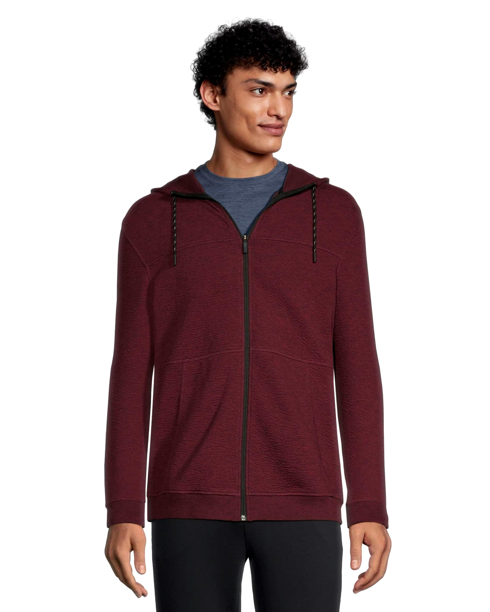 Matrix Men's Textured Full Zip Hoodie