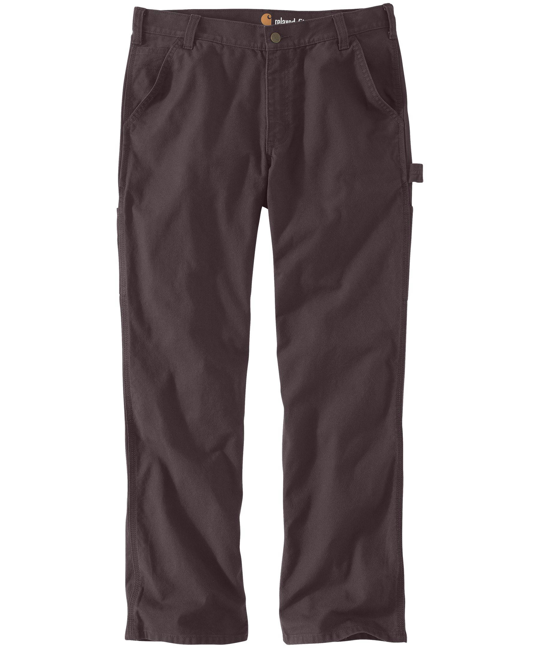 Carhartt Men's Rugged Flex Relaxed Fit Heavyweight Cotton Duck Dungaree Work Pants - Navy