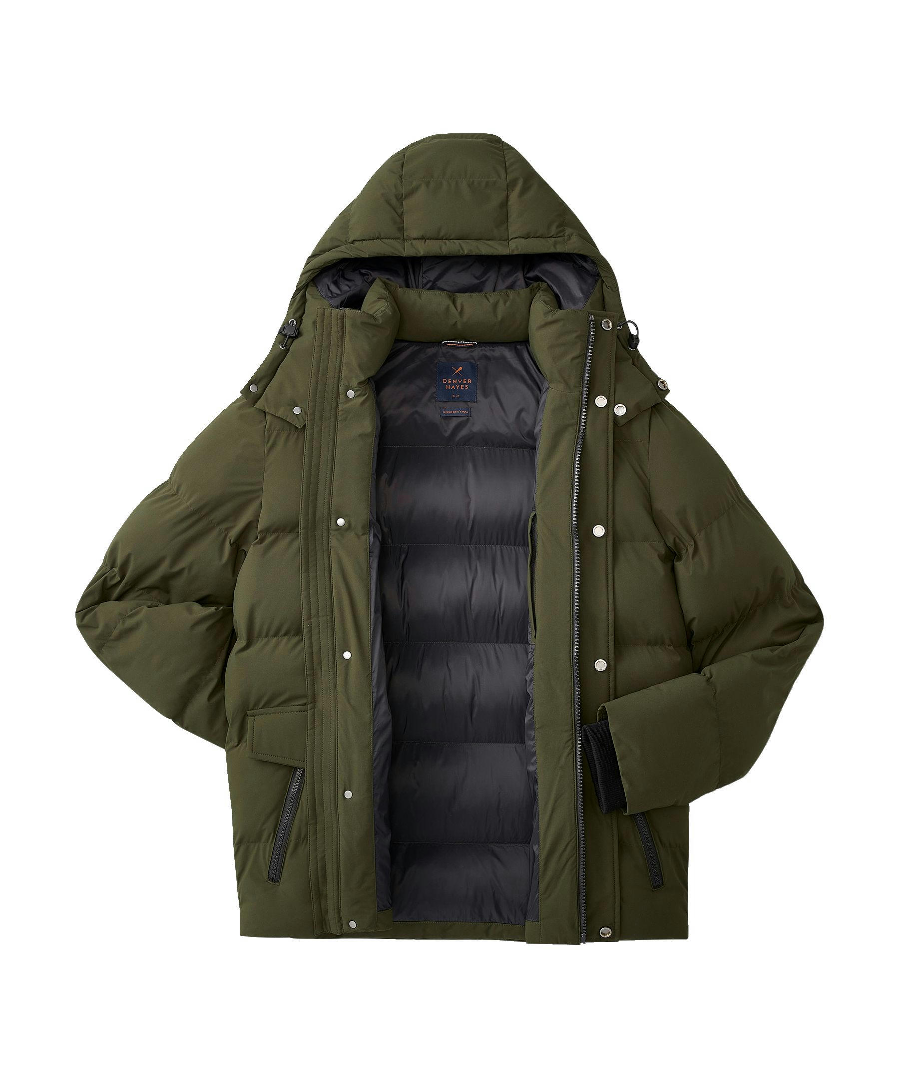 Denver Hayes Men's Hyper-Dri HD1 Water Repellent Insulated Puffy Parka Jacket