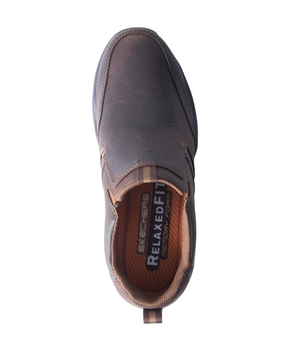 Skechers Men's Montz Devent Relaxed Fit Moc Slip-On Shoes - Dark Brown