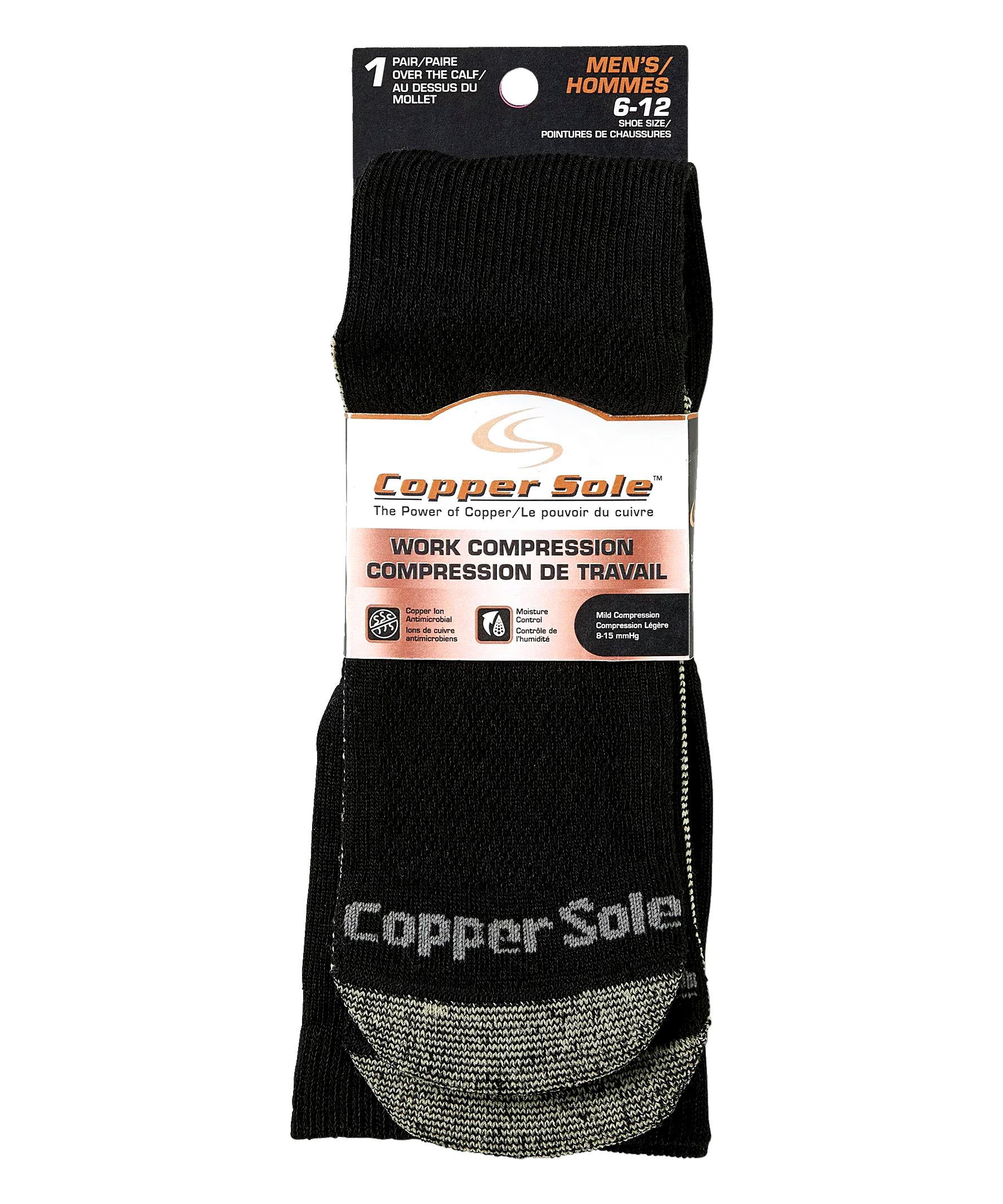 Copper Sole Men's Over The Calf Compression Socks