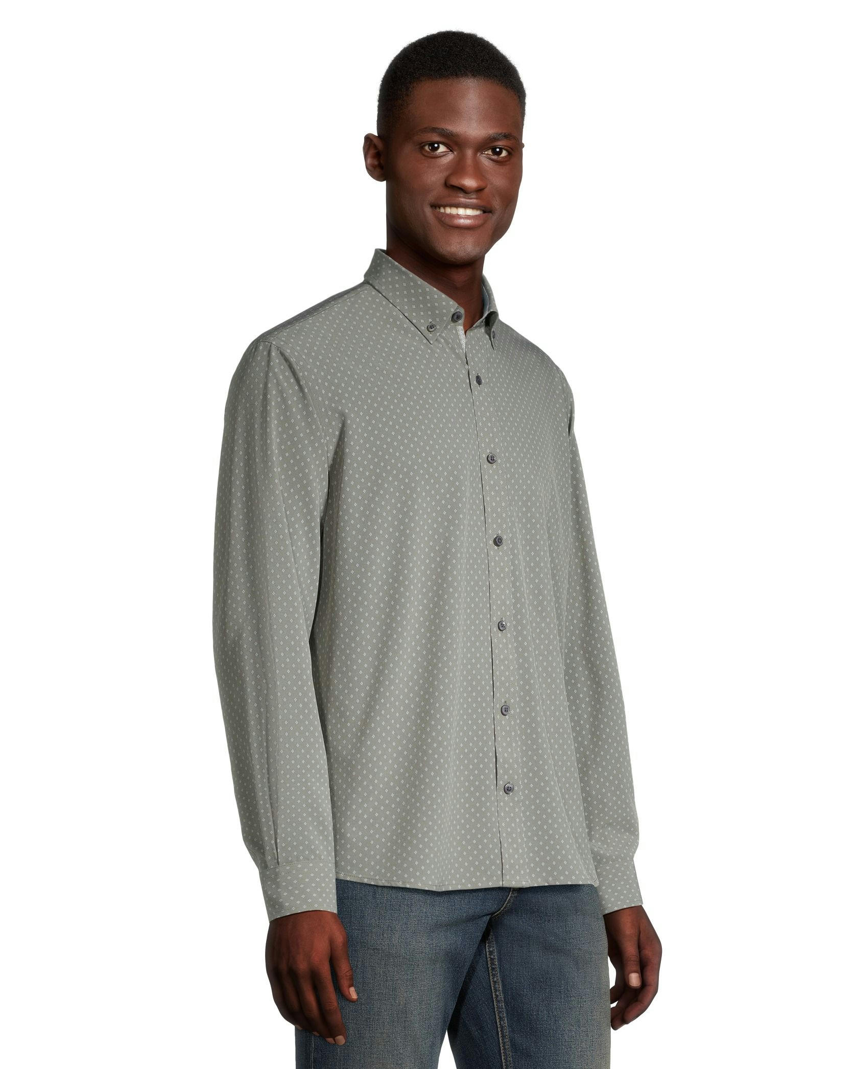 Denver Hayes Men's Hybrid 4 Way Stretch Long Sleeve Shirt