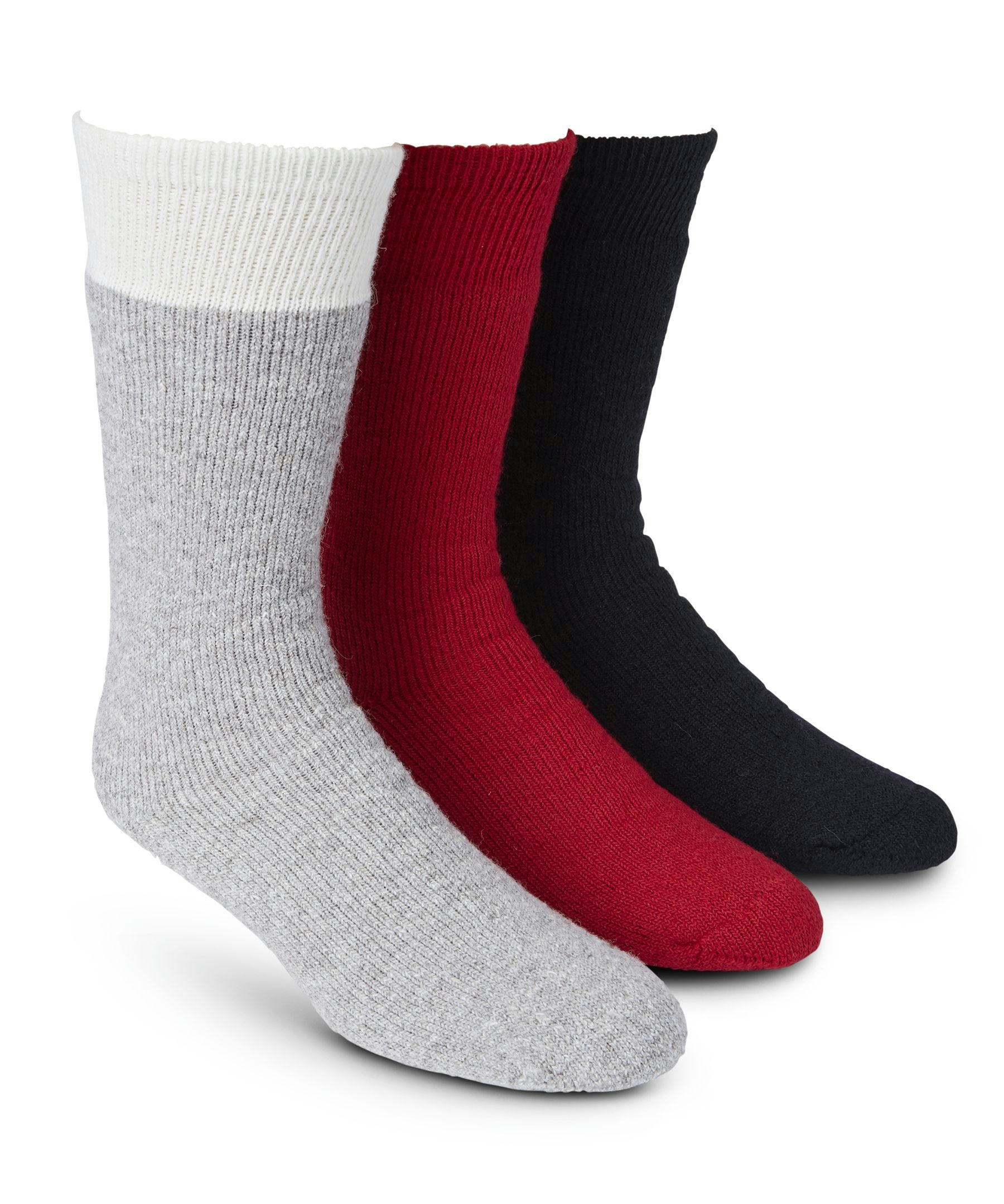 WindRiver Men's 3 Pack Below Zero Wool And Nylon Socks