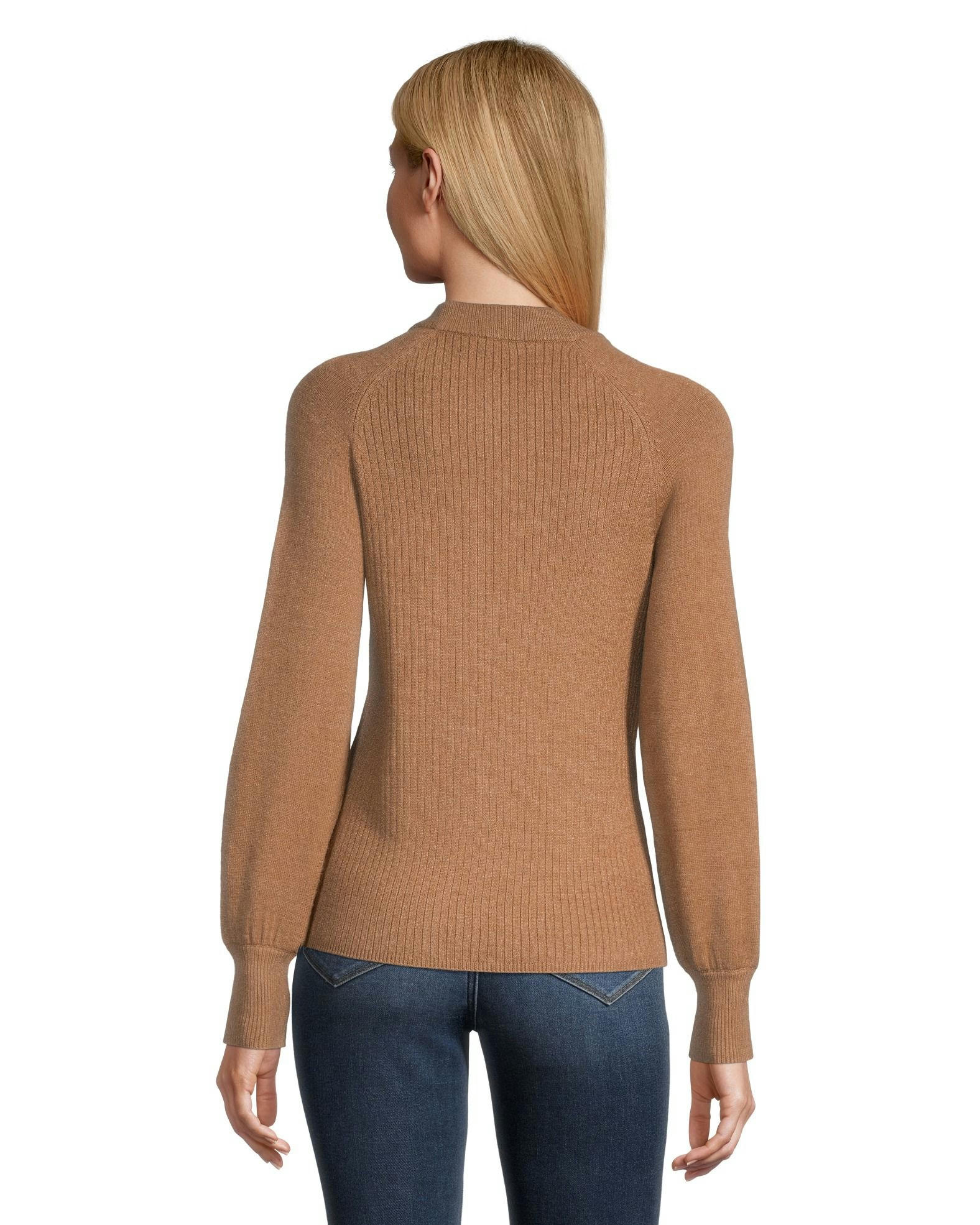 Denver Hayes Women's Crewneck Raglan Bell Sleeve Pullover Sweater