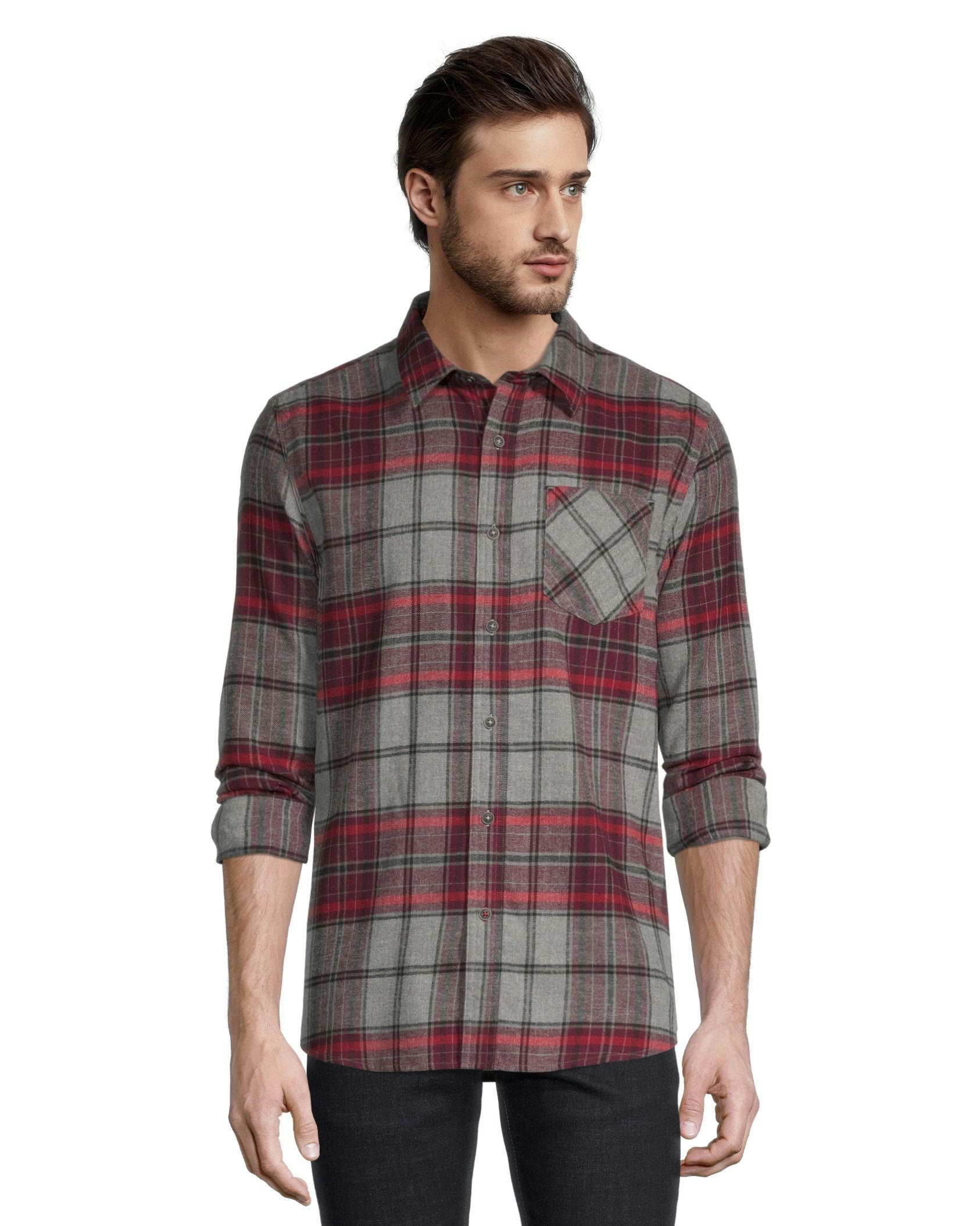 Boston Traders Men's Classic Plaid Flannel Shirt