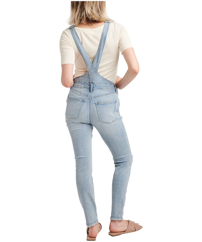 Silver Women's Skinny Leg Jean Overalls