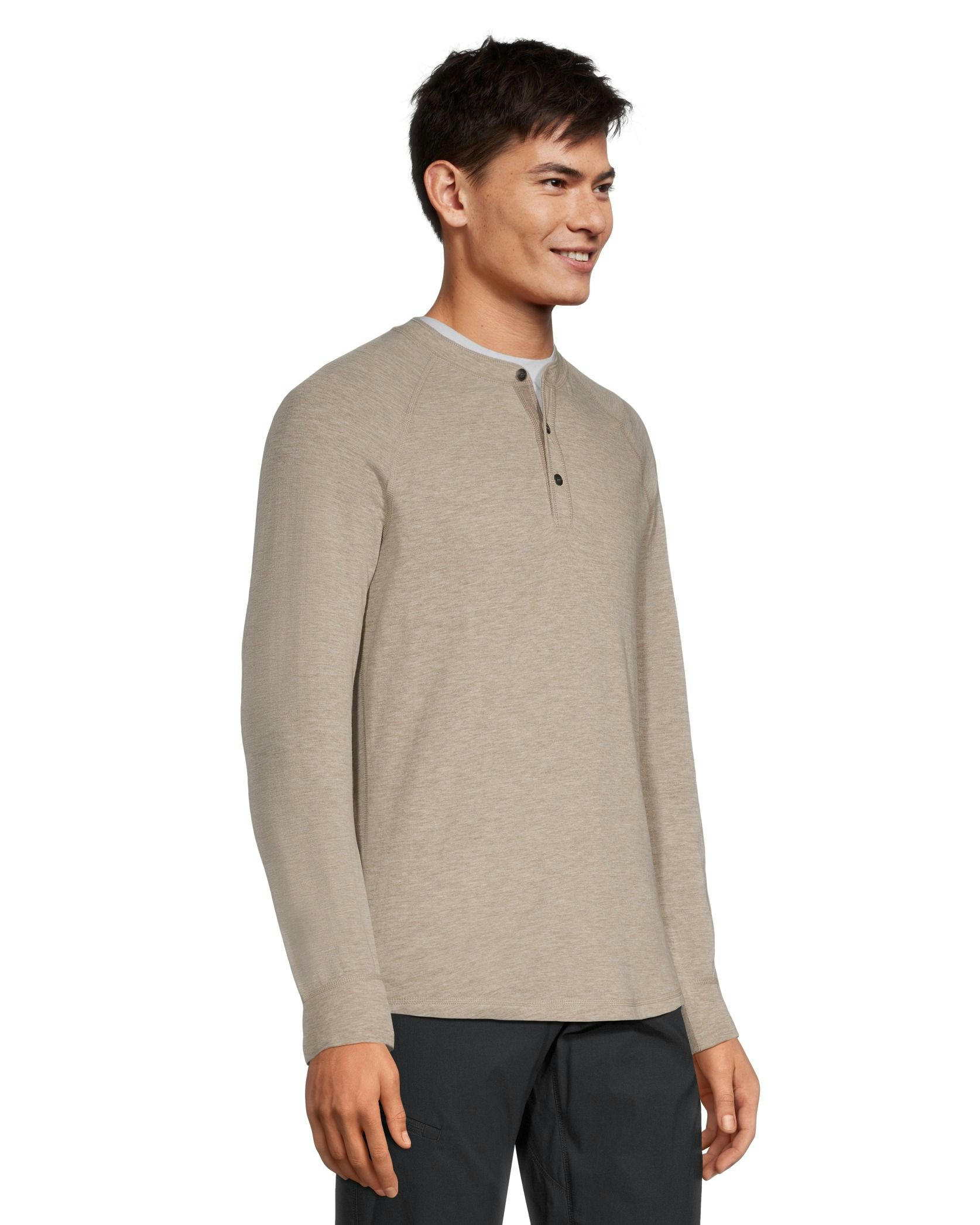WindRiver Men's Long Sleeve Double Layer Henley