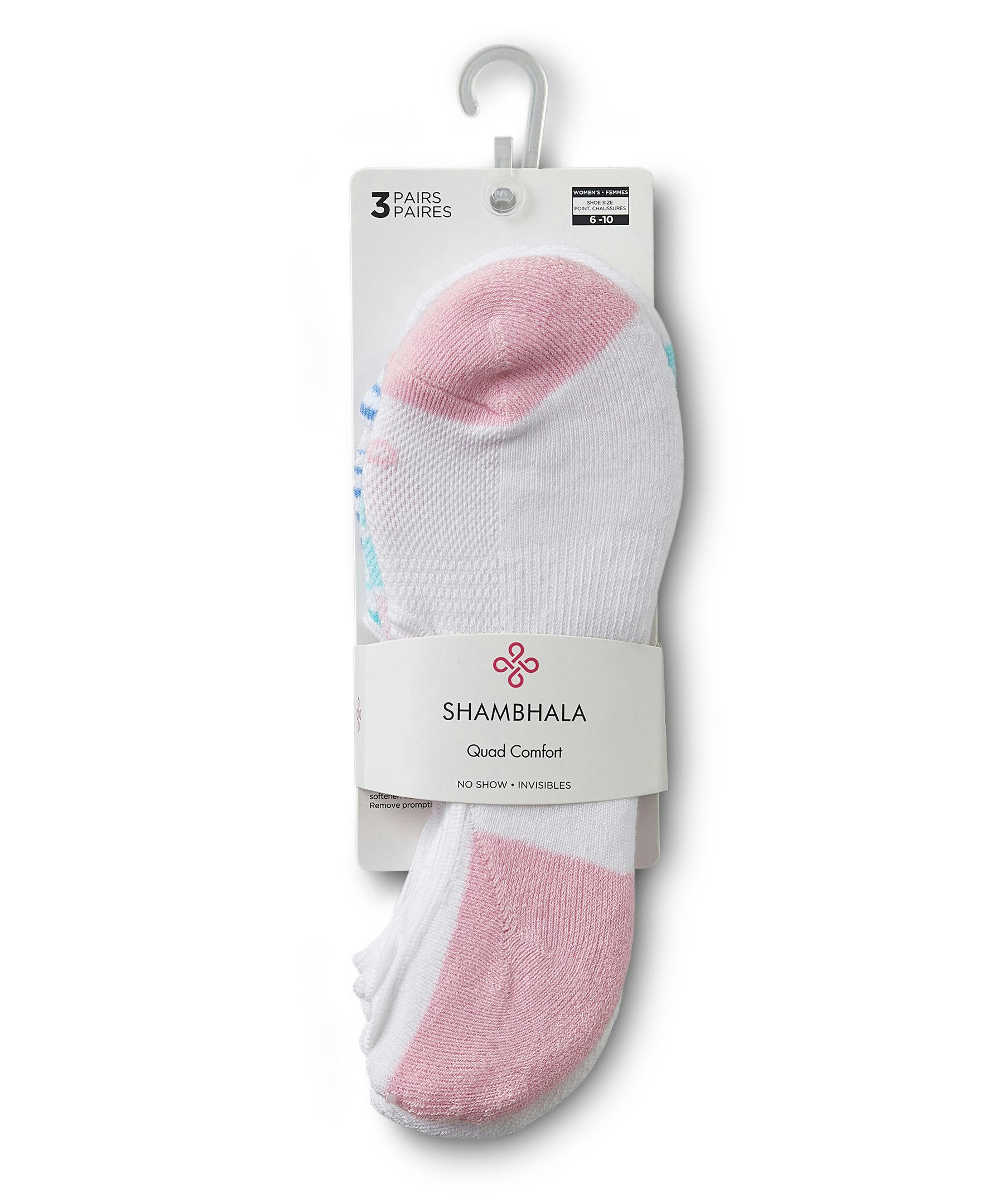 Shambhala Women's 3 Pack Freshtech No Show Sport Socks