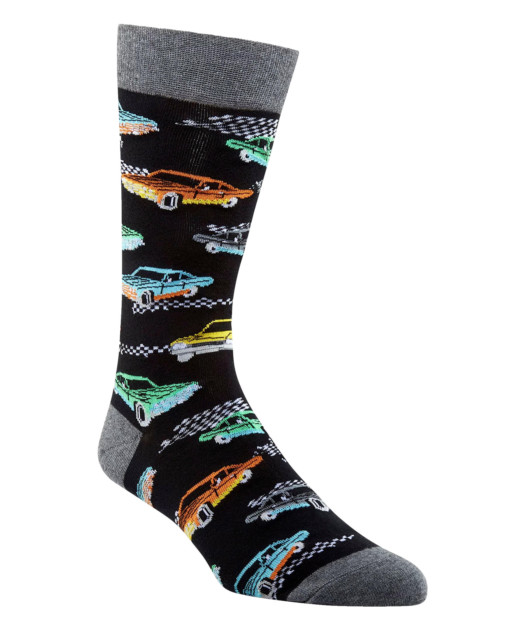 Denver Hayes Men's Novelty Pattern Crew Socks