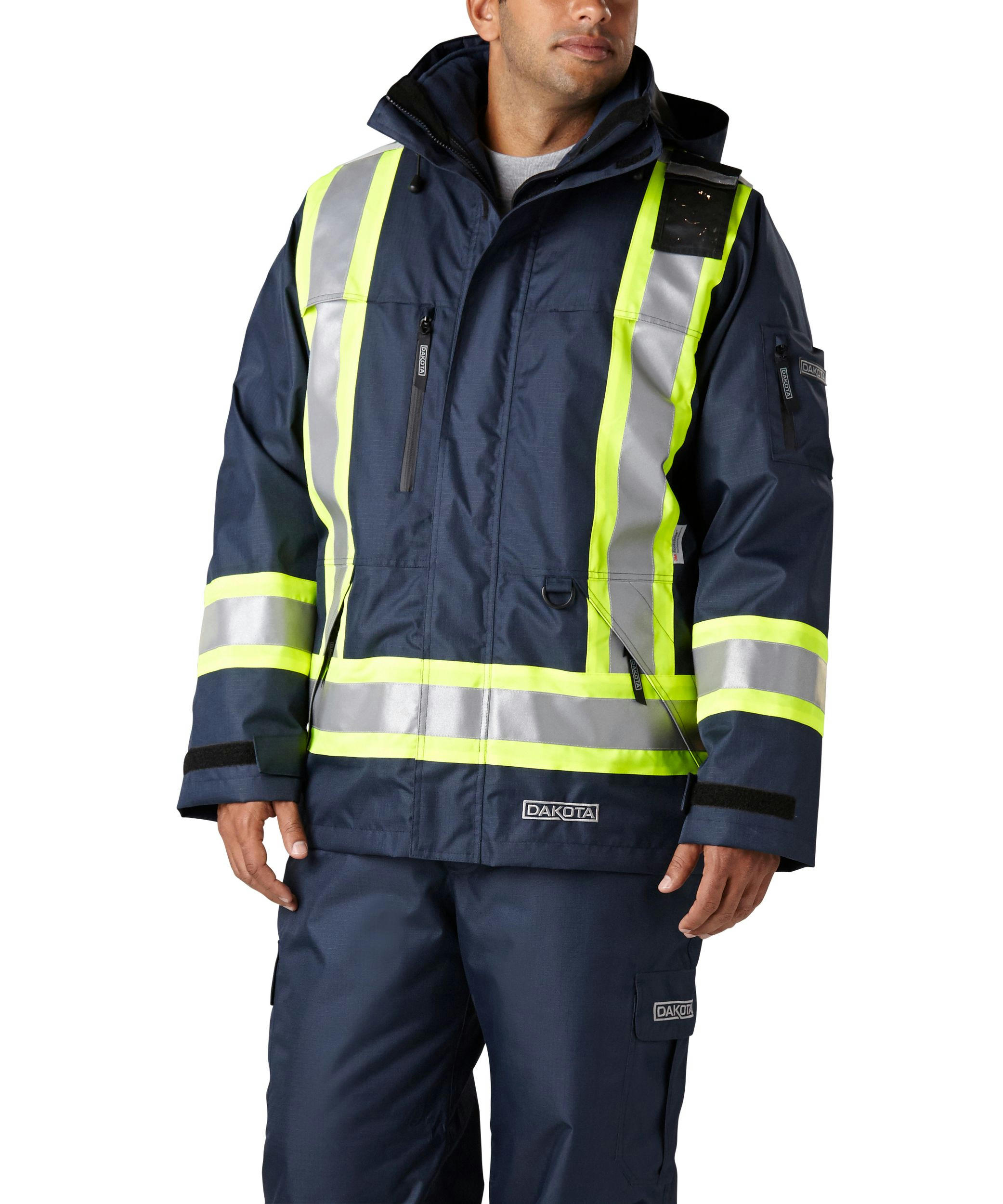 Dakota WorkPro Series Men's Hi-Visibility T-MAX Waterproof  Hyper-Dri 3 Lined 7-in-1 Jacket