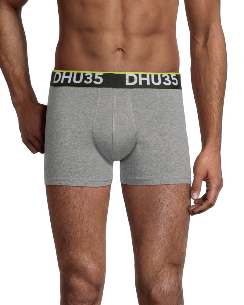 Denver Hayes Men's 2 Pack Fashion Side X Side Cotton Stretch Trunk Briefs with Elastic Waistband