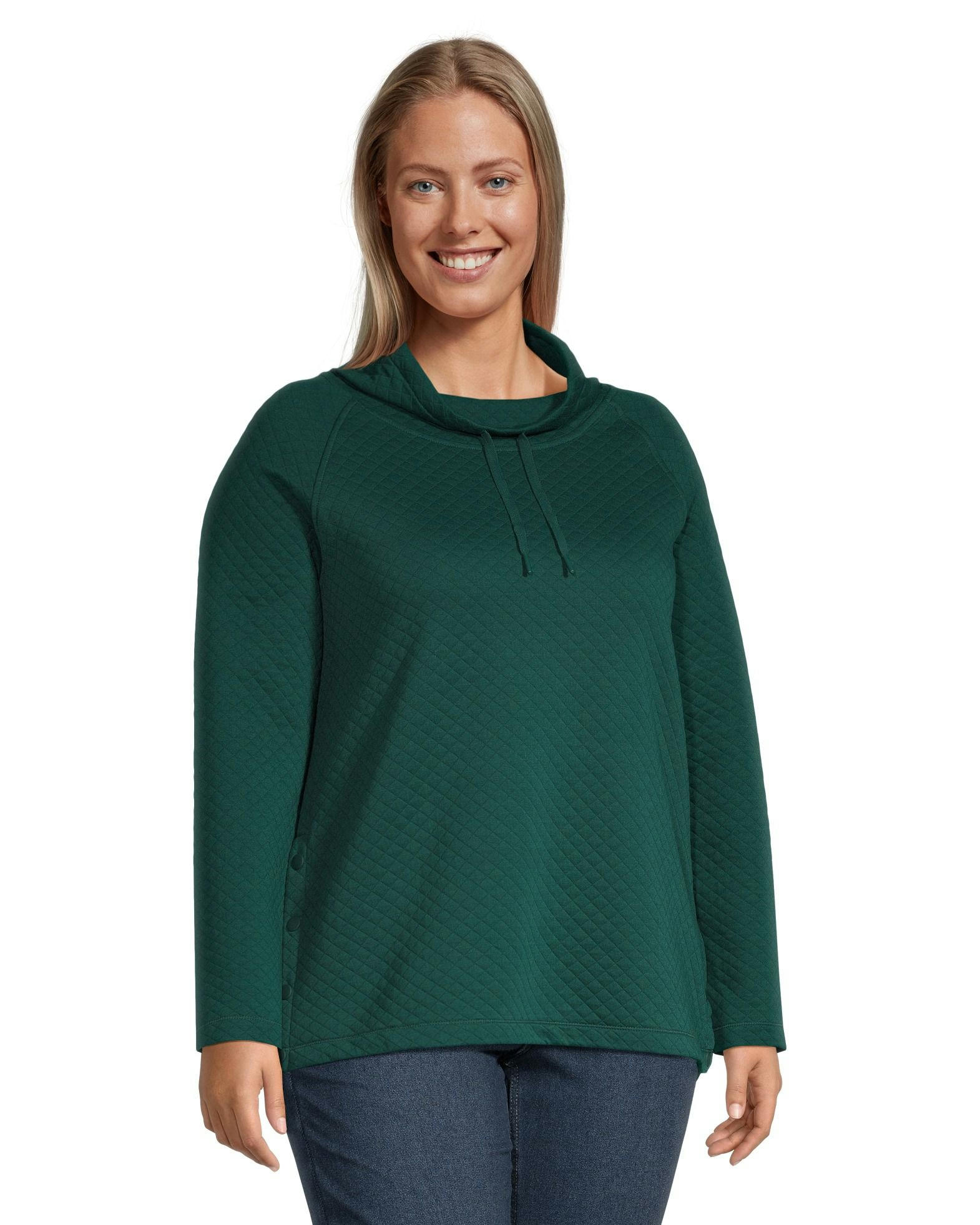 WindRiver Women's Cowl Neck Long Sleeve Popover