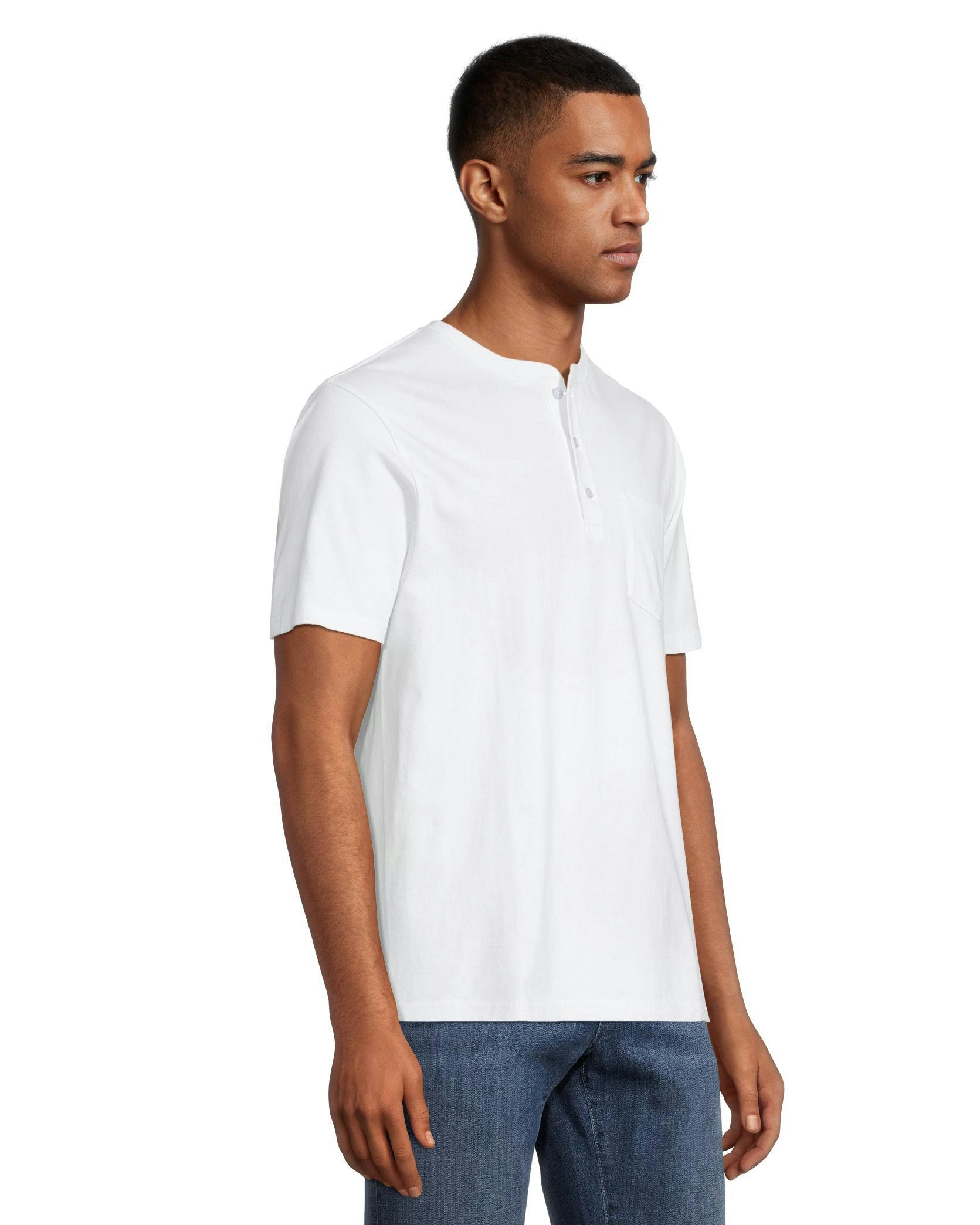 Men's 50 Wash Short Sleeve Classic Fit Henley Shirt