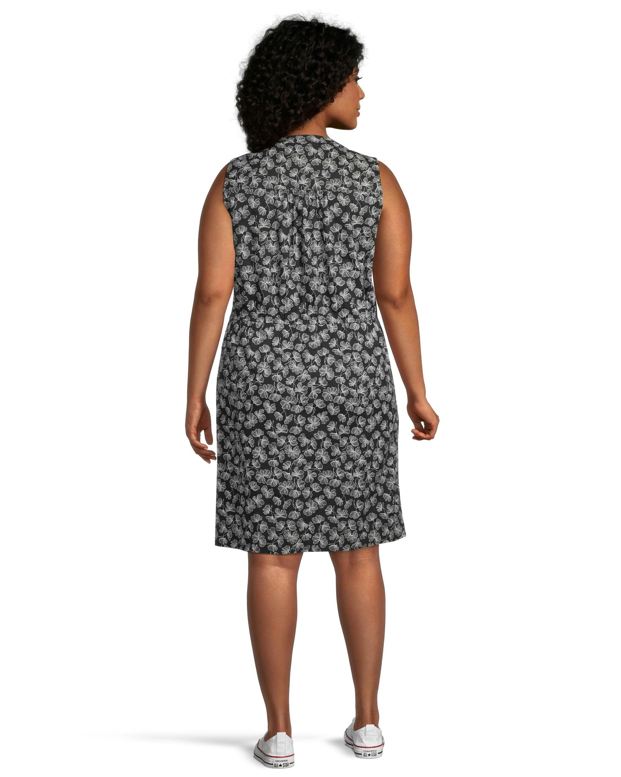 Women's Print Sleeveless V-Neck Dress