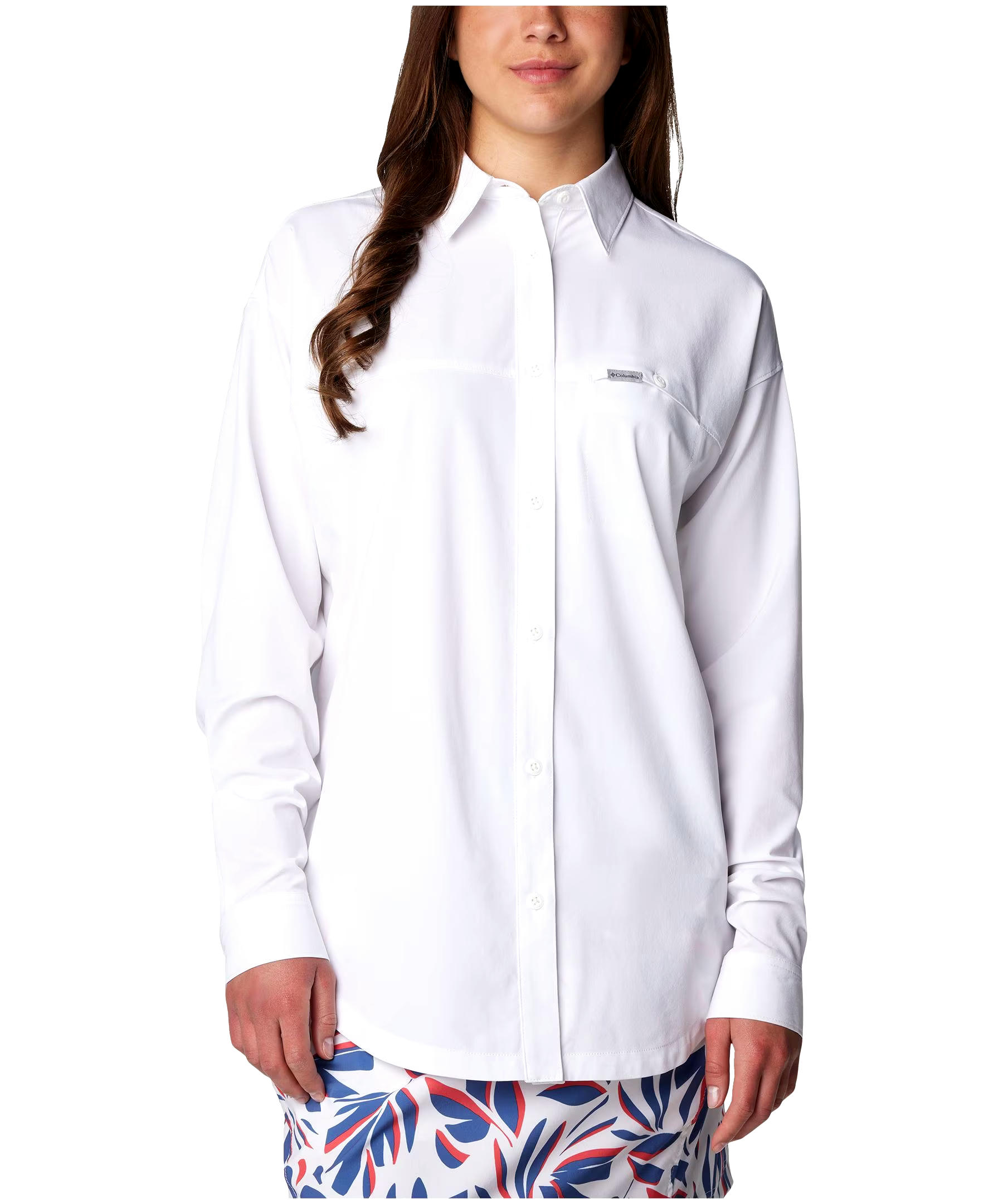 Columbia Women's Boundless Trek Omni-Shade™ Long Sleeve Button Down Shirt