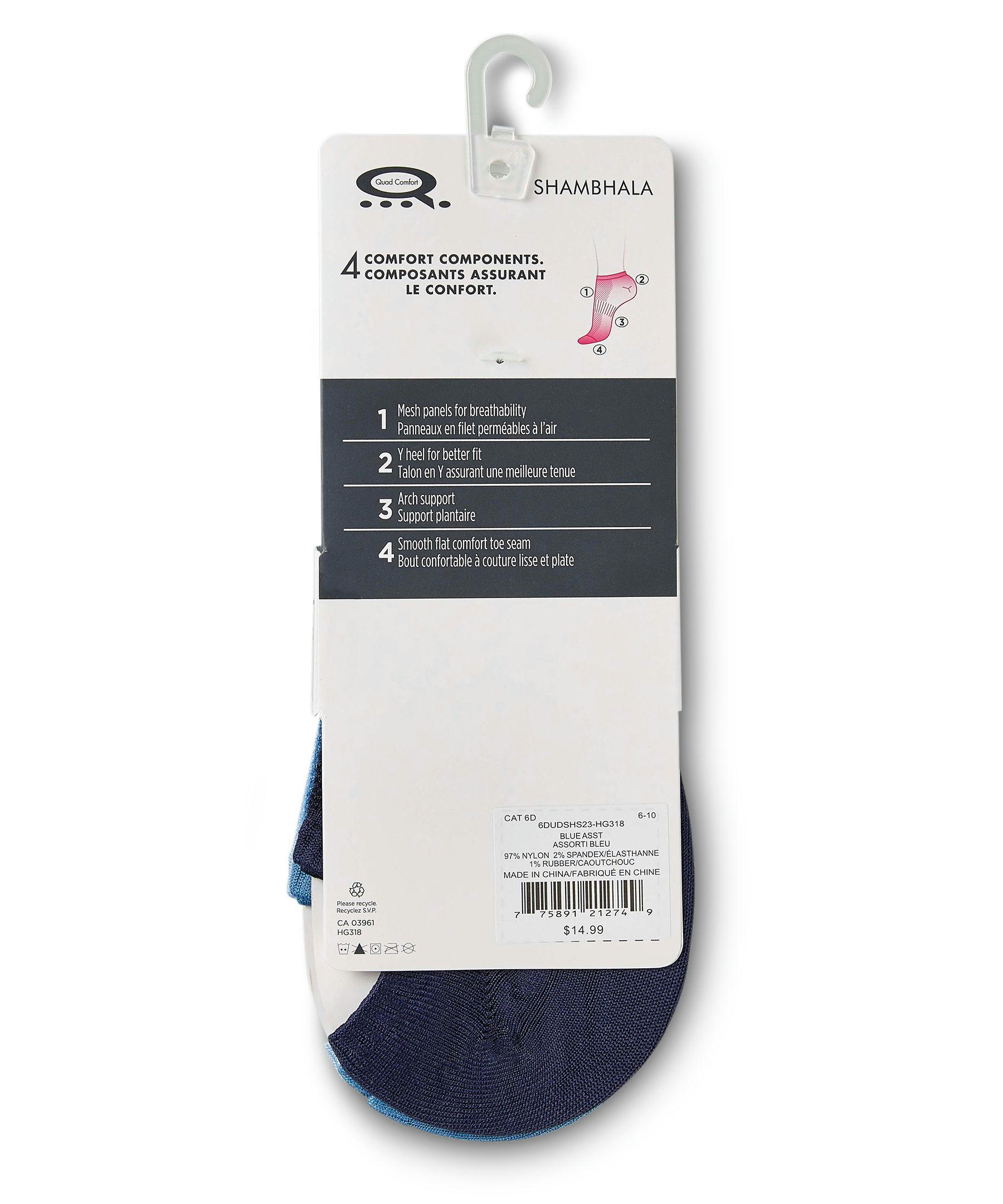 Women's 3 Pack Microfibre No-Show Socks