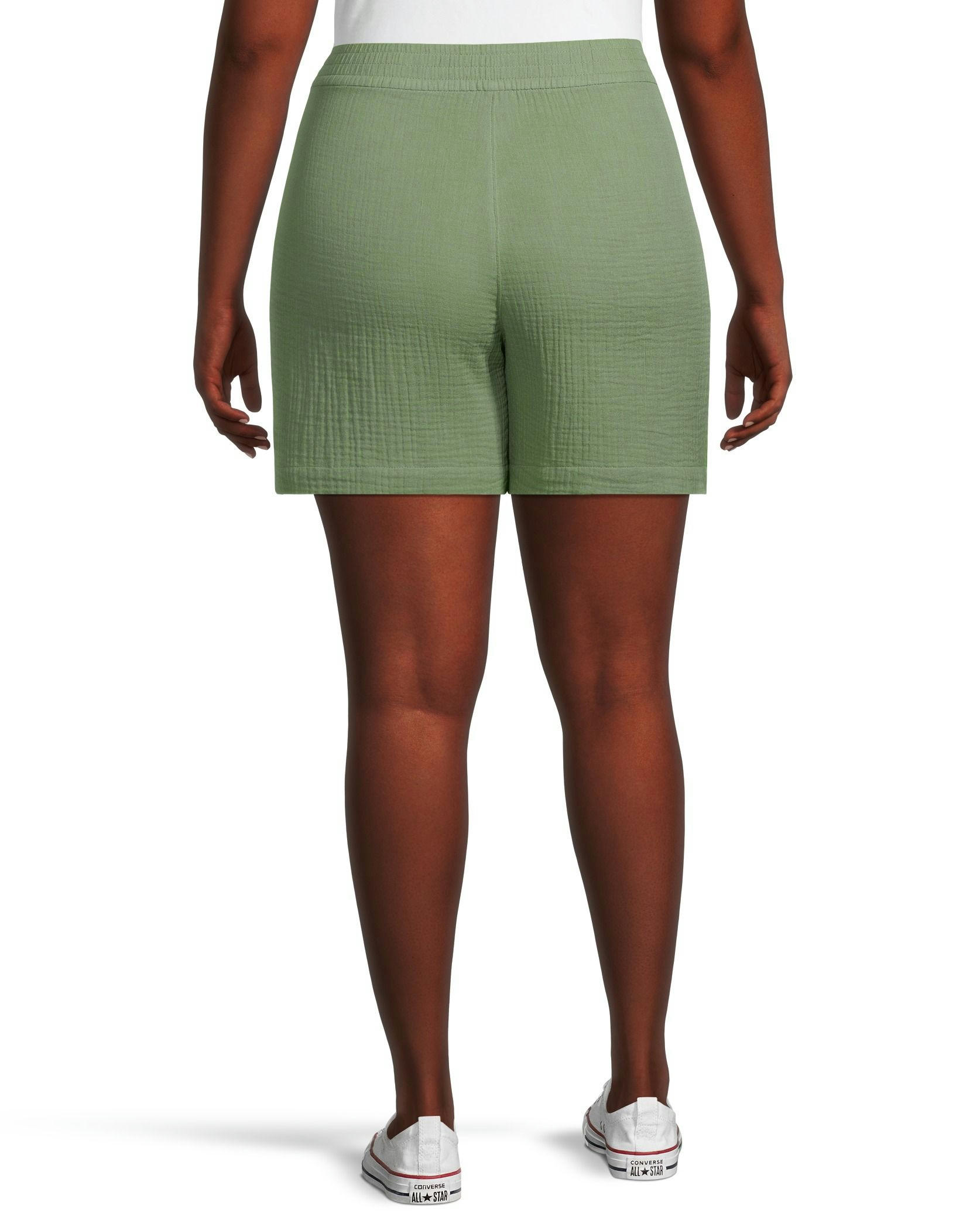 FarWest Women's Double Gauze Lightweight Pull On Shorts