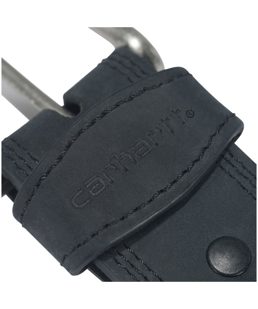 Carhartt Men's Leather Work Belt with Antique Nickel Buckle - Black
