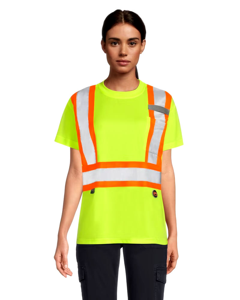 Pioneer Women's Hi Viz Yellow Safety T-Shirt