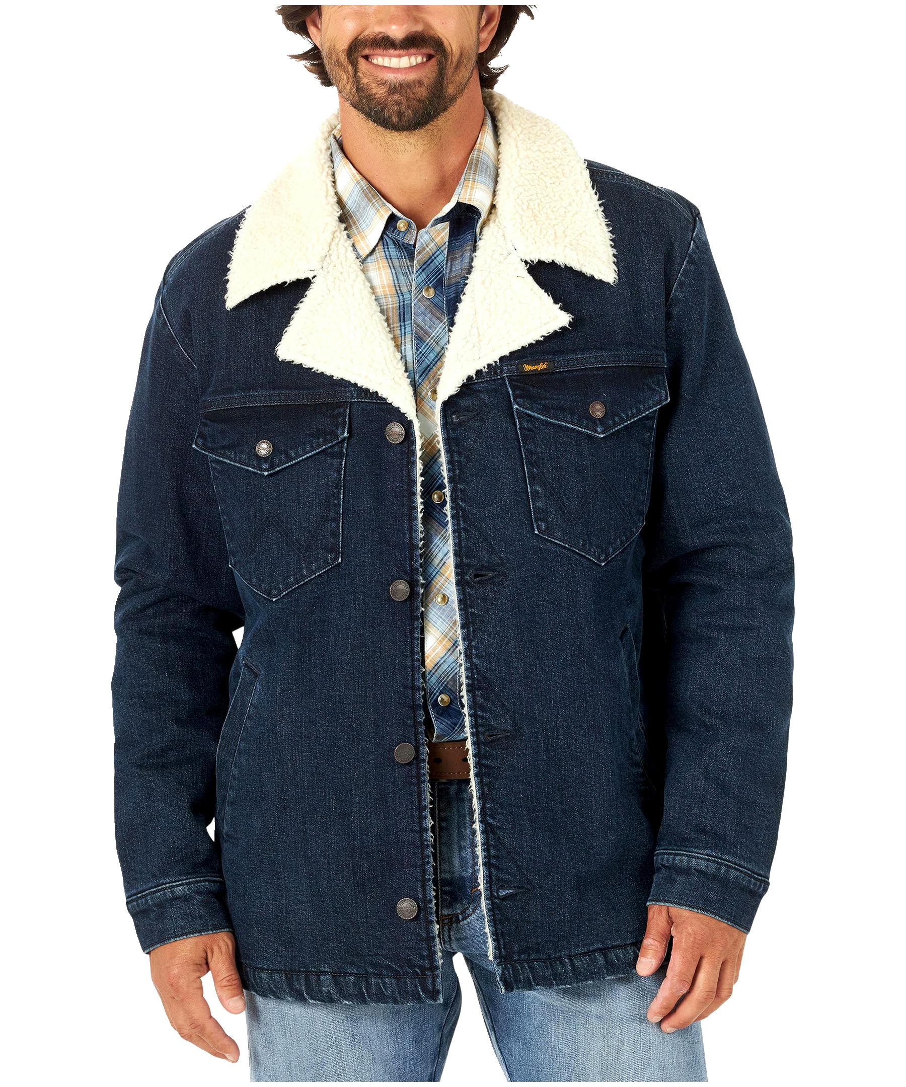 Wrangler Men's Sherpa Lined Cotton Barn Coat Jacket