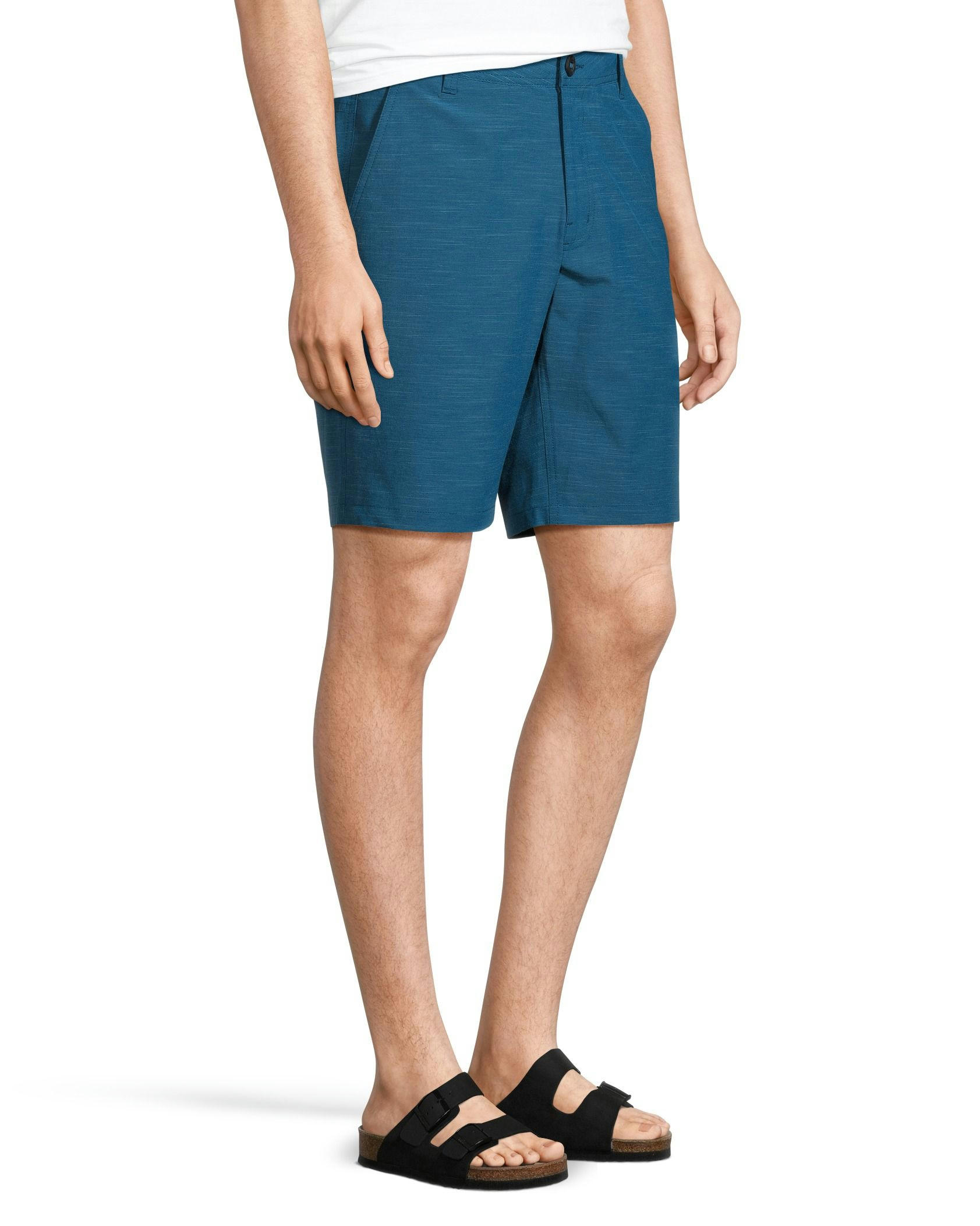 FarWest Men's End on End Stretch Textured Hybrid Shorts