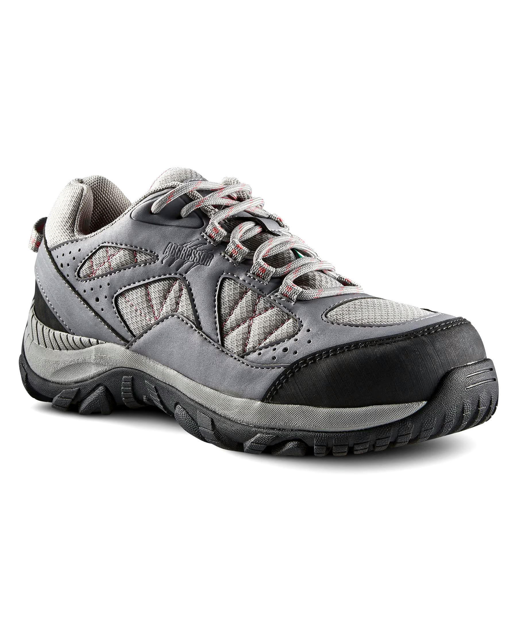 Aggressor Women's Steel Toe Steel Plate Low Cut Freshtech Safety Hiking Shoes - Grey