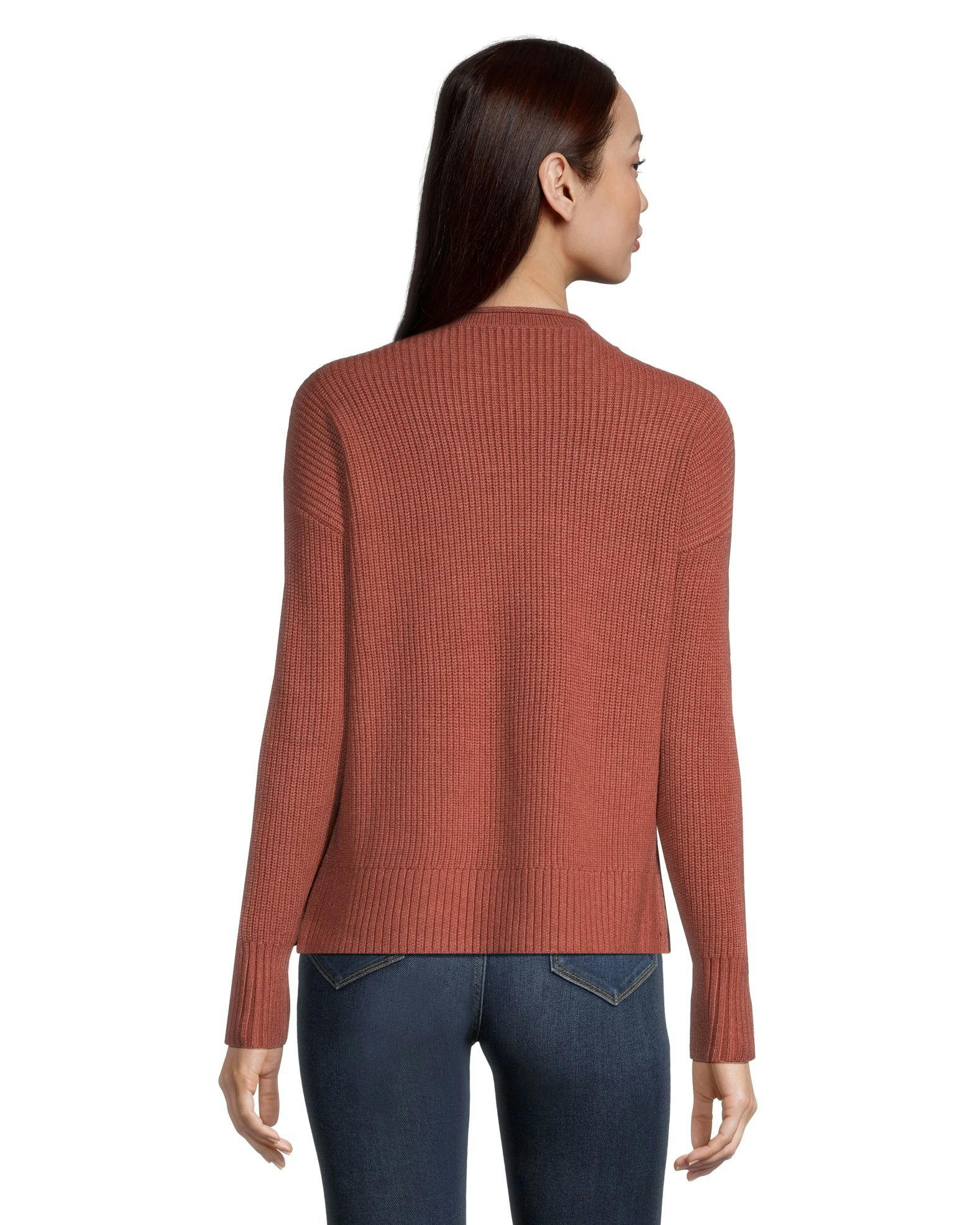 Denver Hayes Women's Cozy Shaker Crew Neck Pullover Sweater