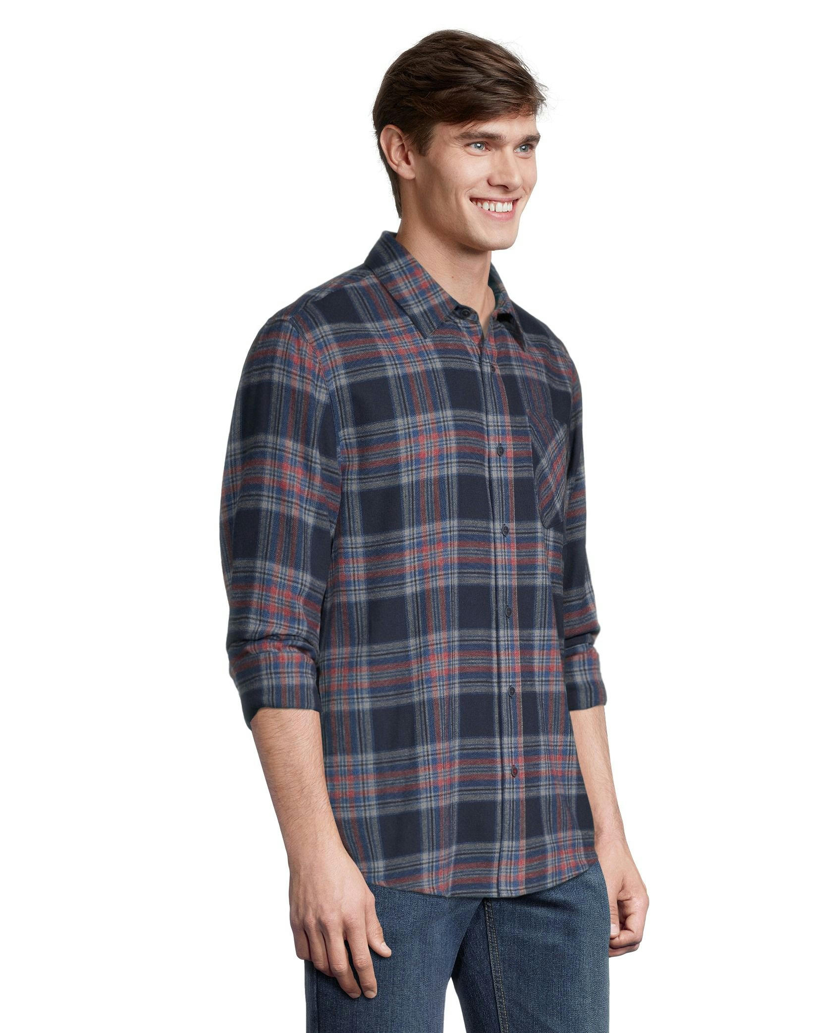 Boston Traders Men's Classic Plaid Flannel Shirt