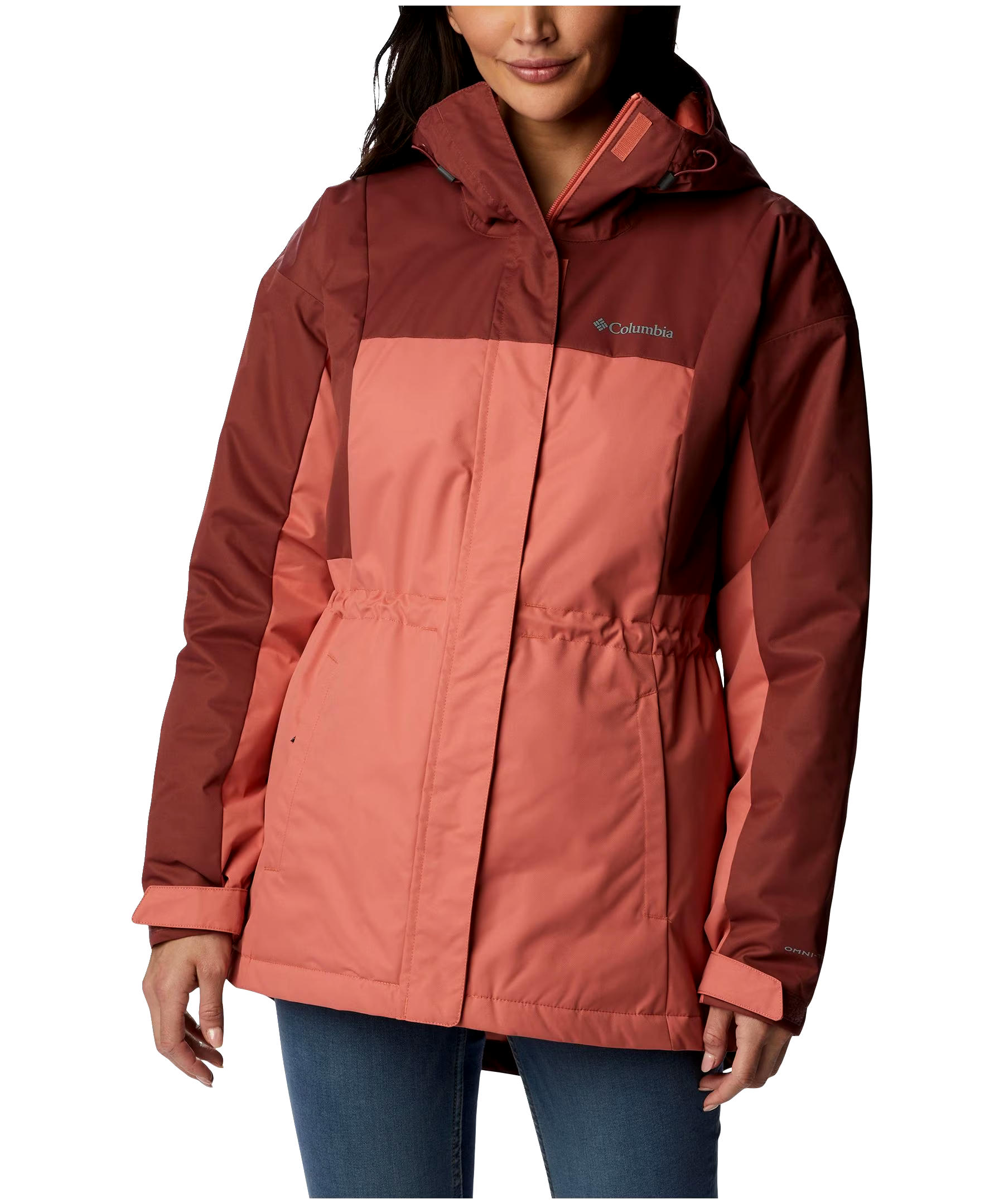 Columbia Women's Hikebound Long Omni-Heat Hooded Insulated Waterproof Rain Jacket