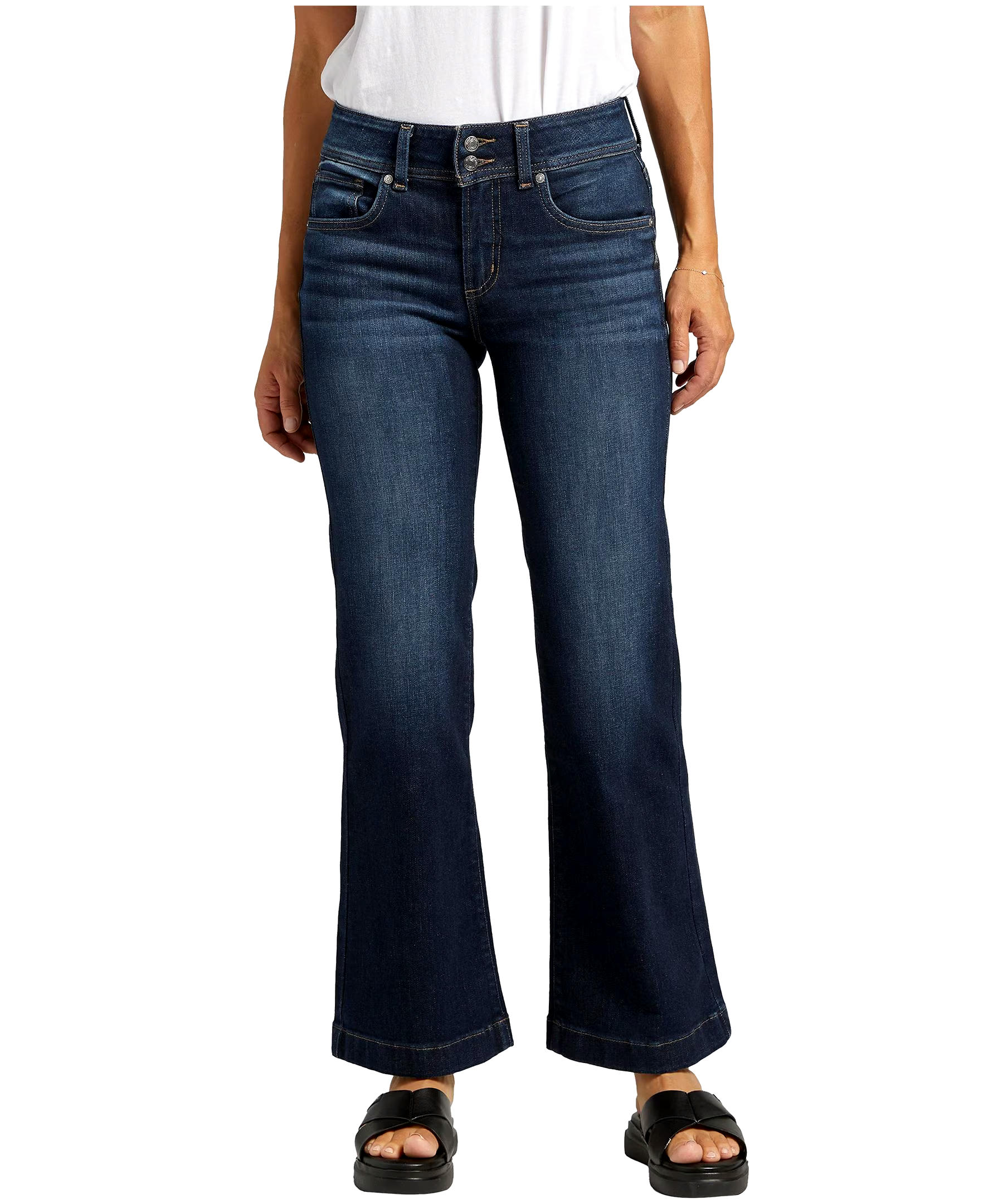 Silver Women's Suki Mid Rise Wide Leg Trouser Jeans