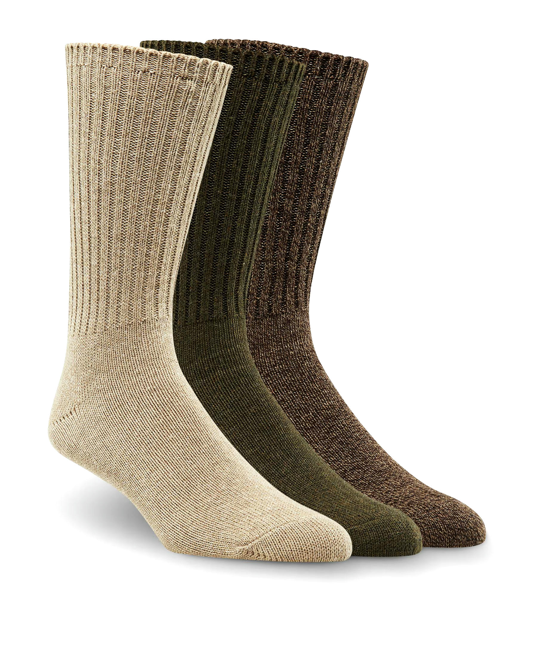 Denver Hayes Men's Casual Rib Socks, 3 Pack