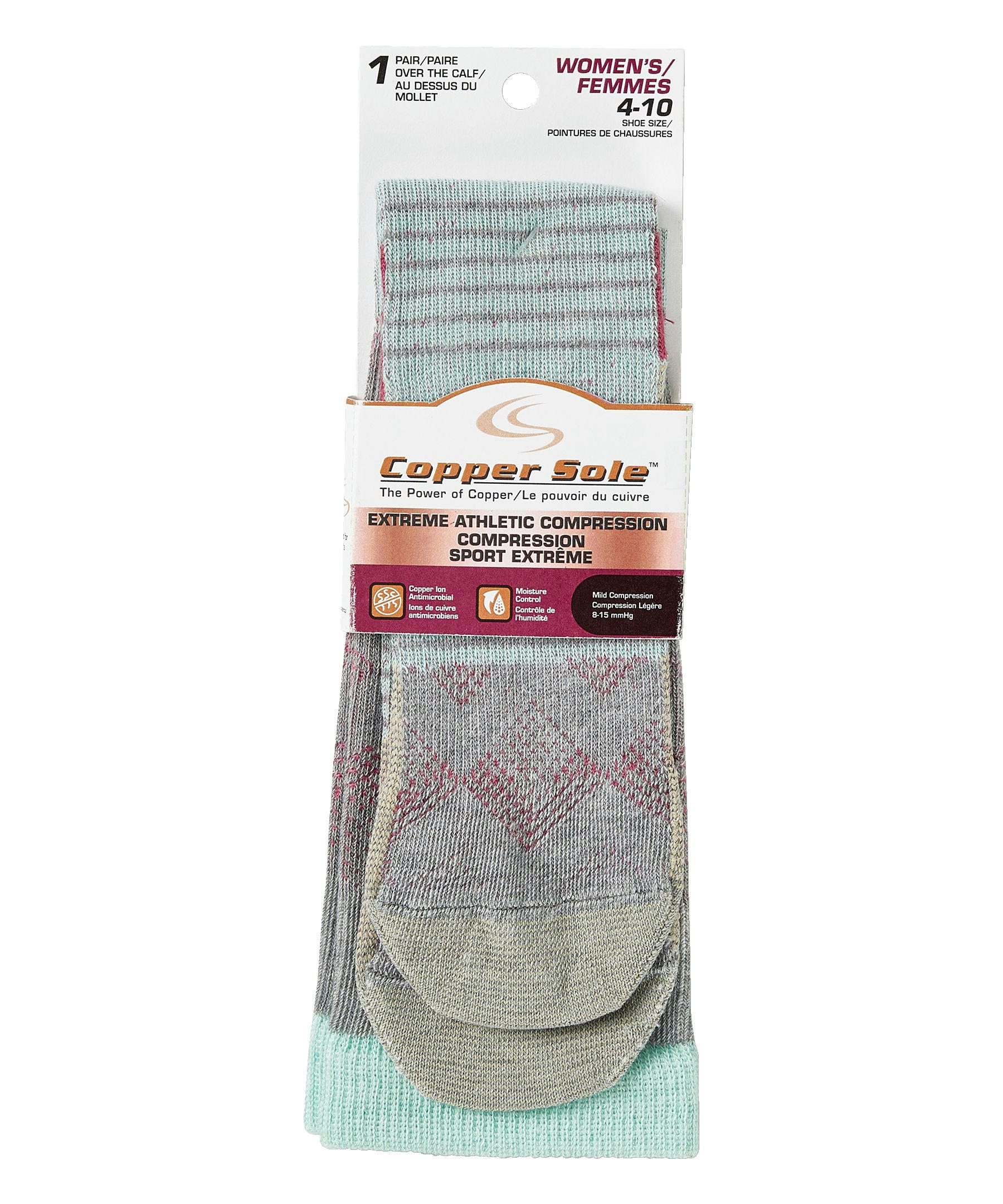 Copper Sole Women's Compression Over The Calf Socks