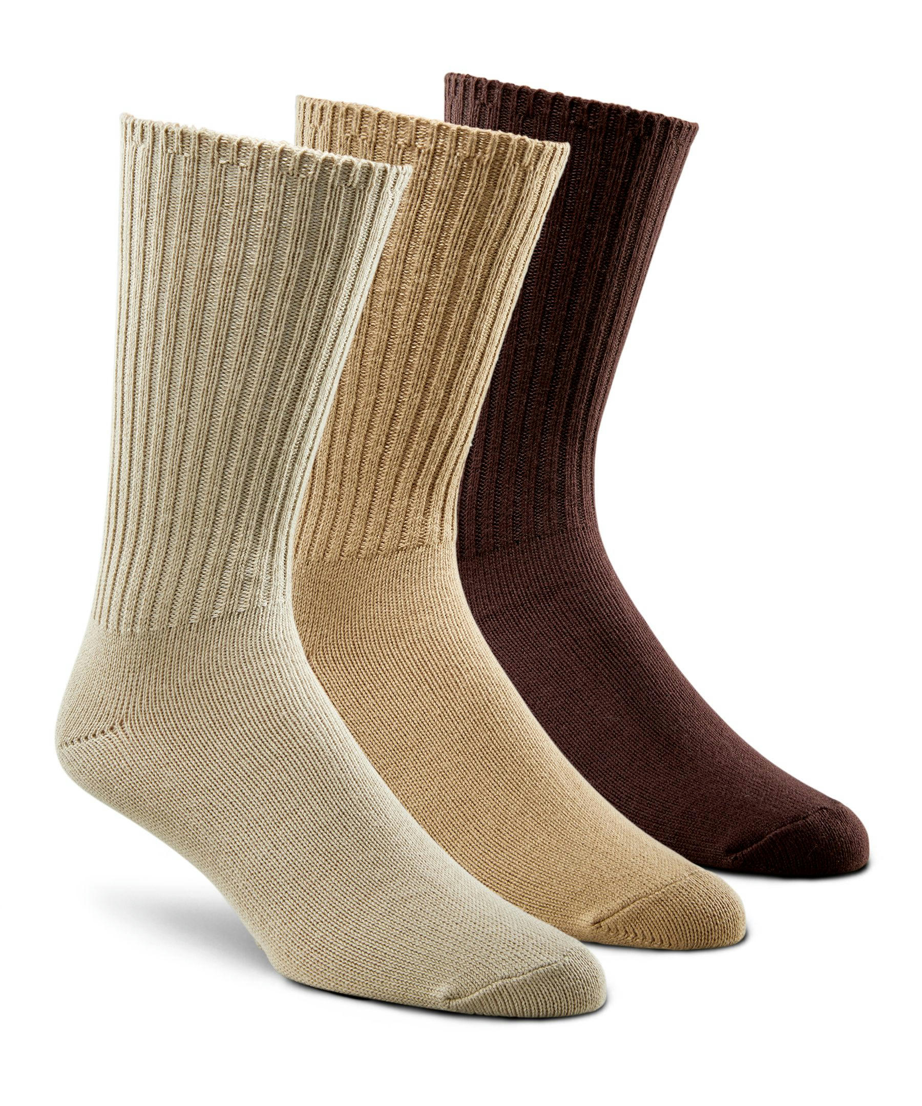 Denver Hayes Men's 3 Pack FreshTech Casual Rib Crew Socks